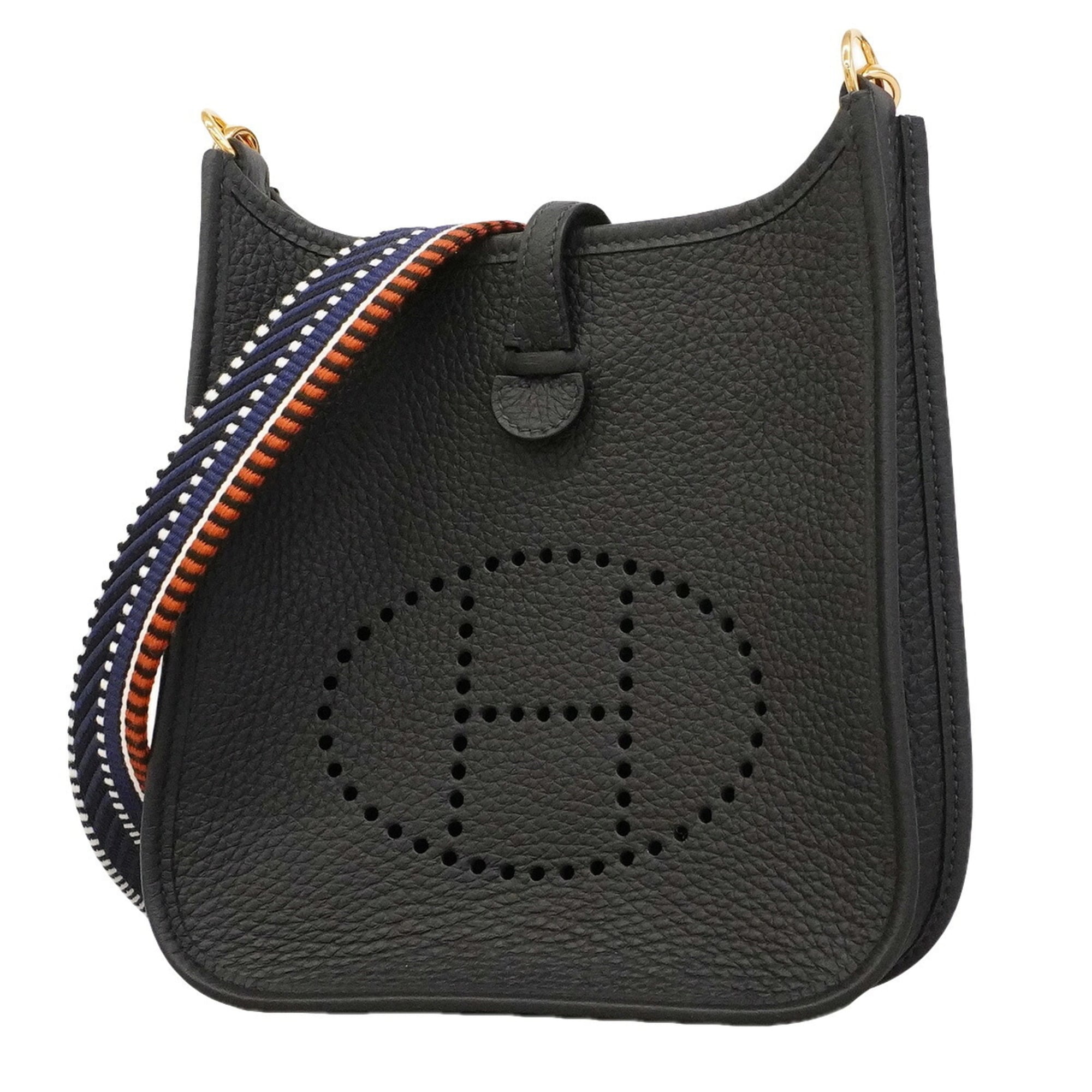 Hermes Blue Nuit Taurillon Clemence Leather Shoulder Bag (Pre-Owned)