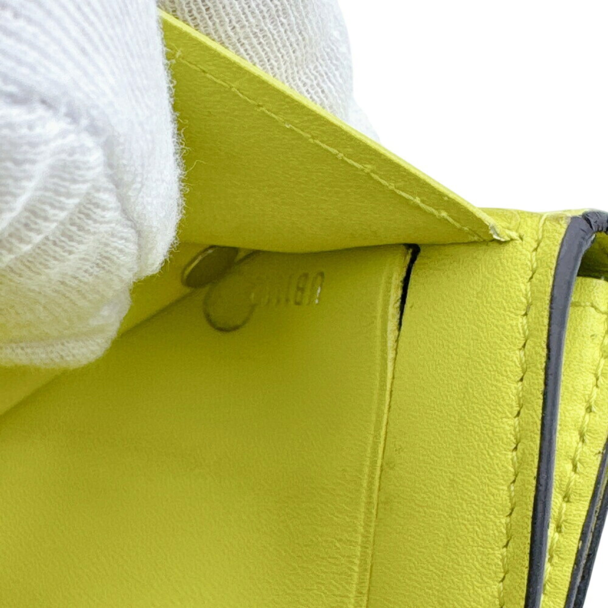 Louis Vuitton Yellow Leather Wallet (Tri-Fold) (Pre-Owned)