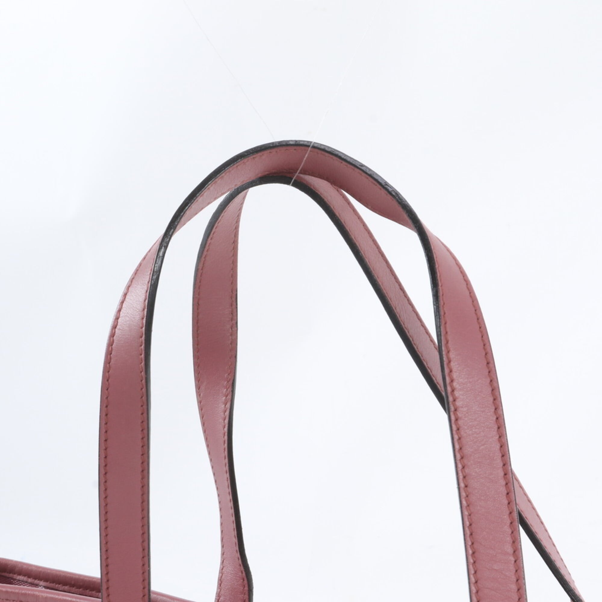 Gucci Pink Leather Coated Canvas Handbag Shoulder Bag Tote Bag (Pre-Owned)