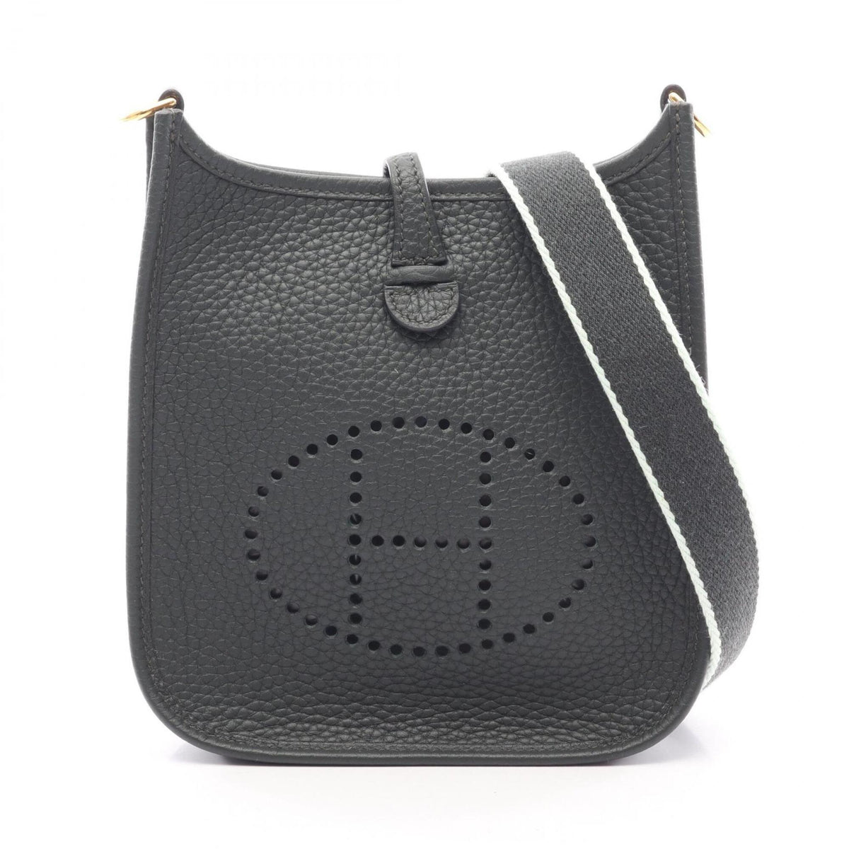 Hermes Green Taurillon Clemence Leather Handbag Shoulder Bag (Pre-Owned)