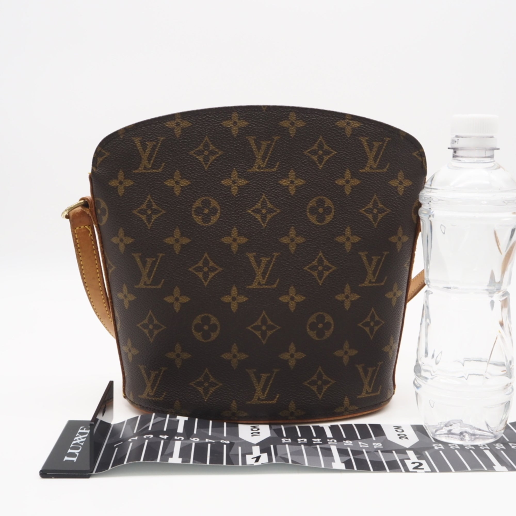 Louis Vuitton Monogram Beige Brown Coated Canvas Leather Shoulder Bag (Pre-Owned)