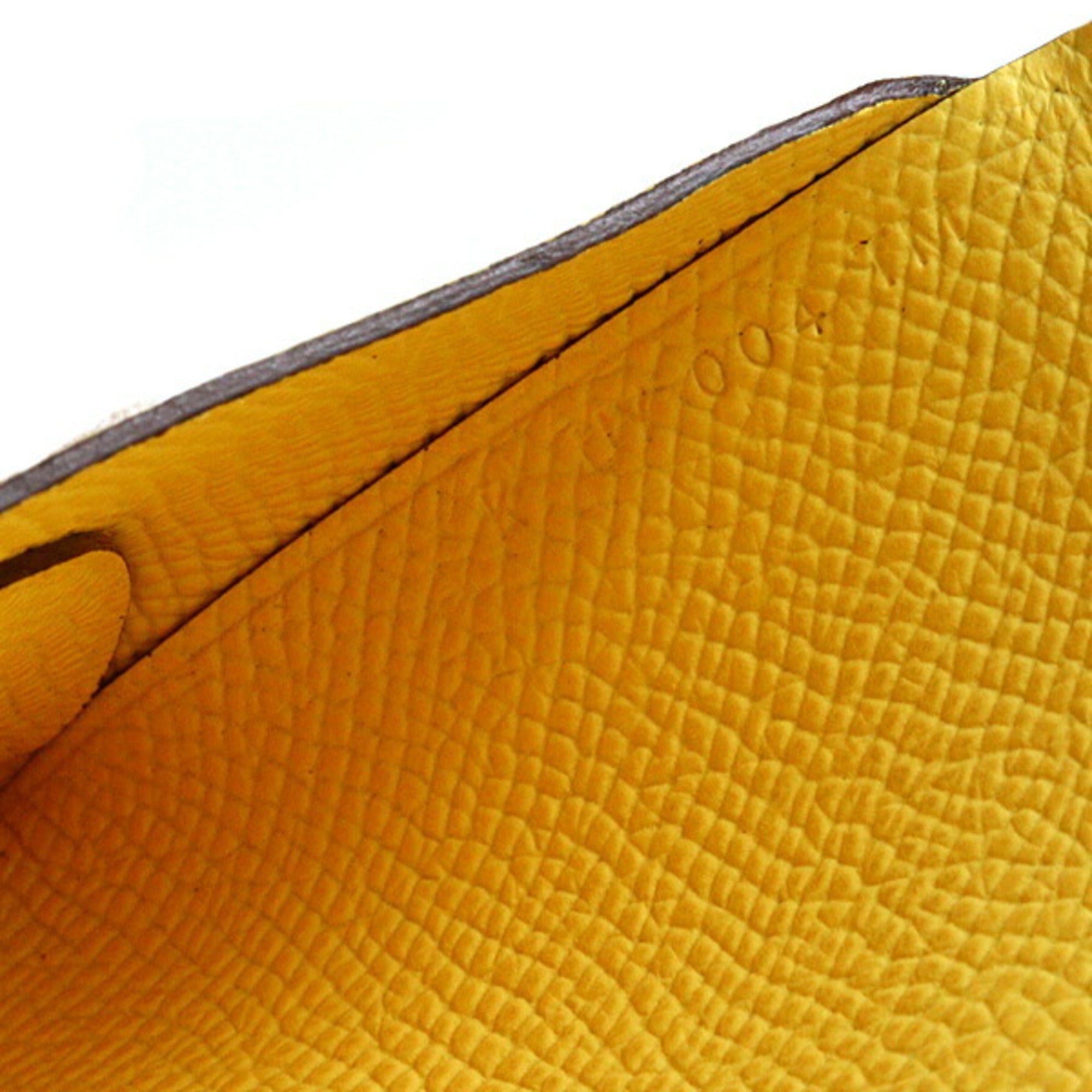 Hermes Jaune Mango Epsom Leather Coin Purse/Coin Case (Pre-Owned)