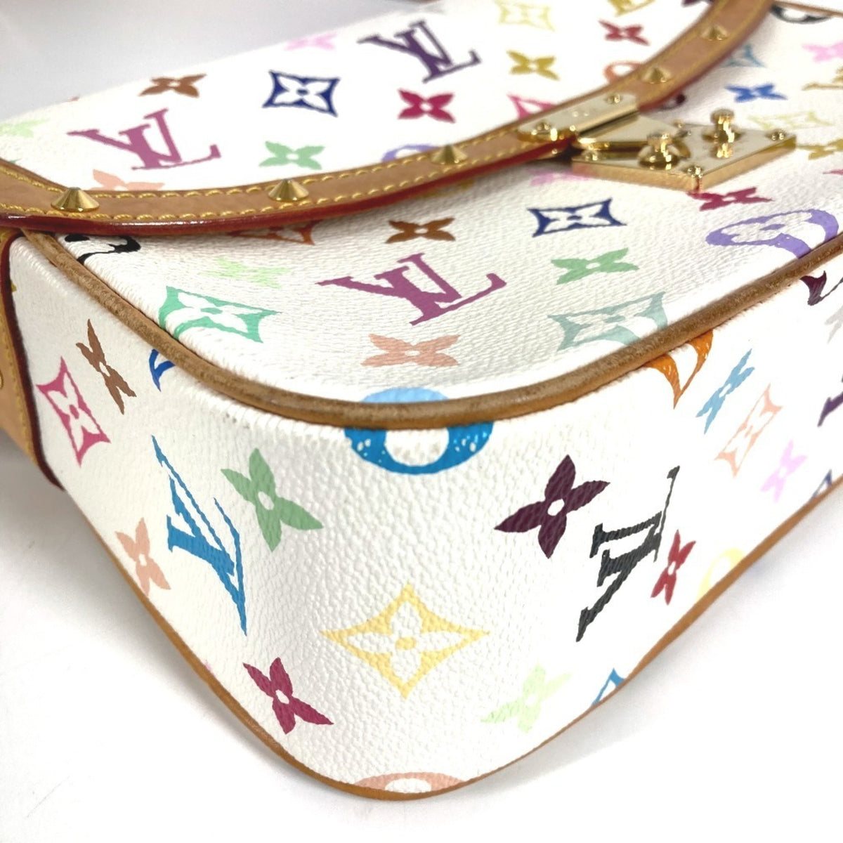 Louis Vuitton Blanc White Monogram Multicolore Pochette Shoulder Bag (Pre-Owned)