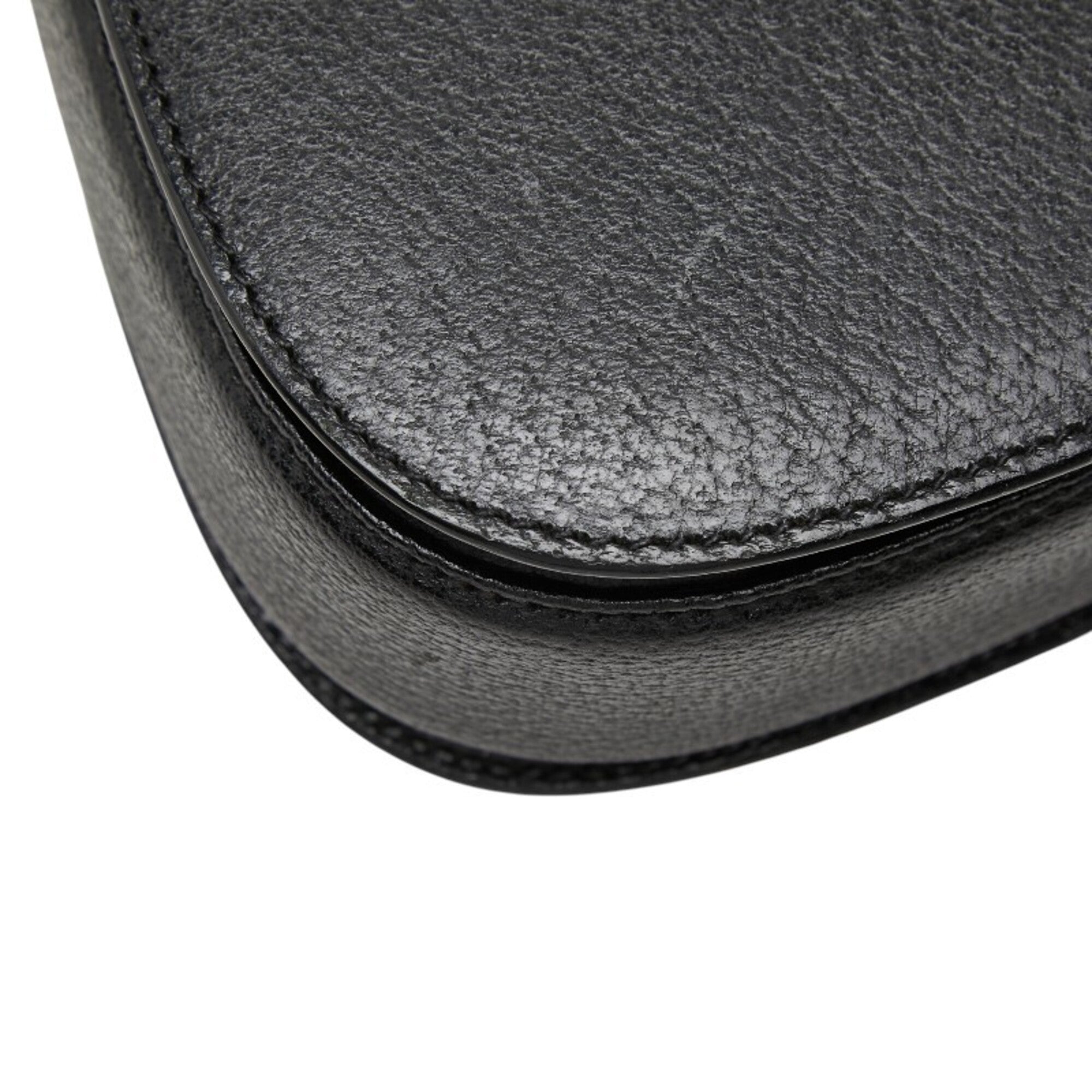 Gucci Black Leather Handbag Shoulder Bag (Pre-Owned)