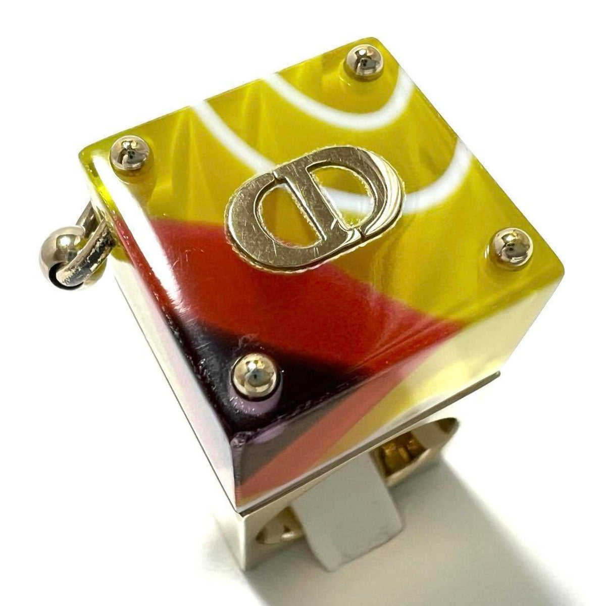 Christian Dior Metal Plastic Band Ring (Pre-Owned)
