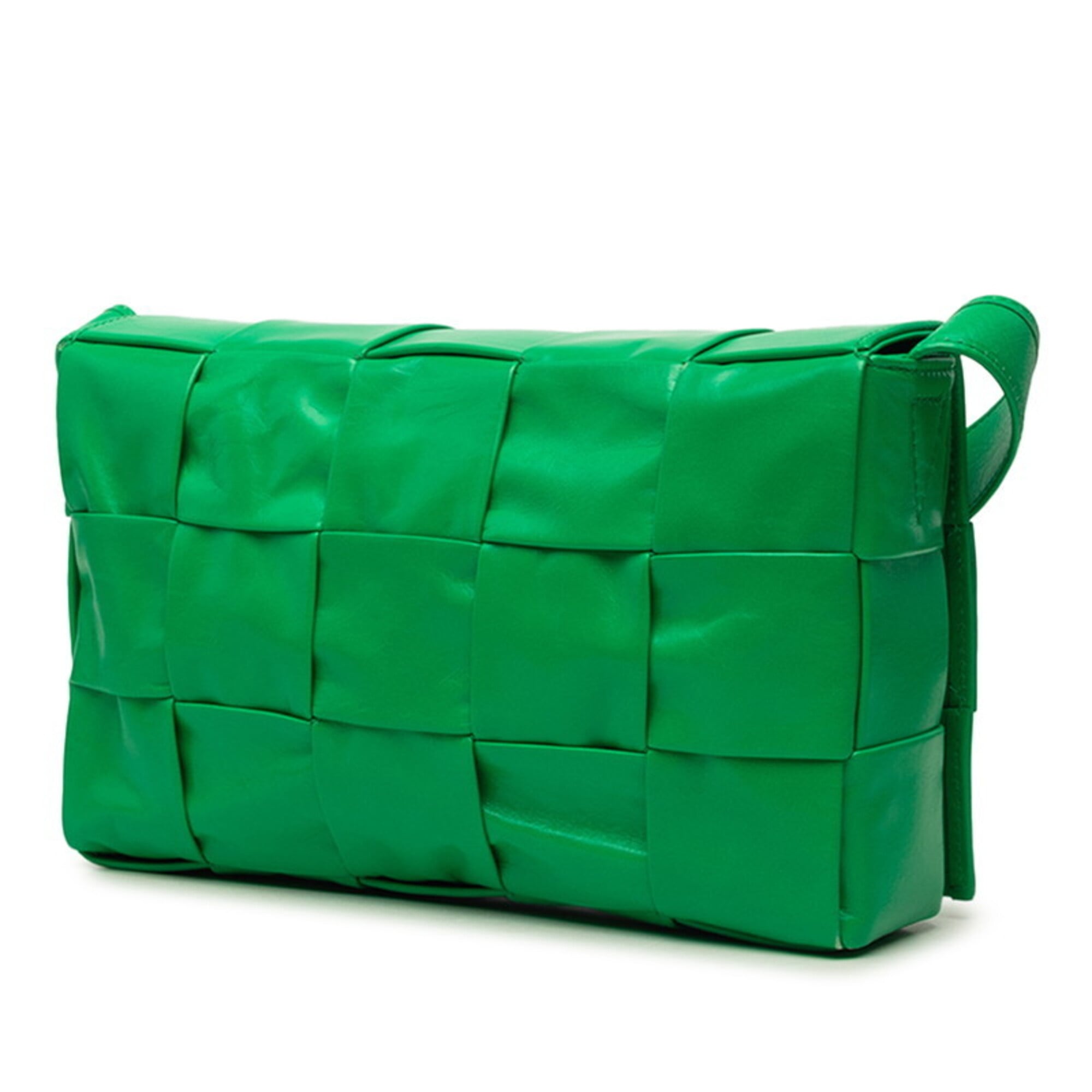 Bottega Veneta Green Leather Shoulder Bag (Pre-Owned)