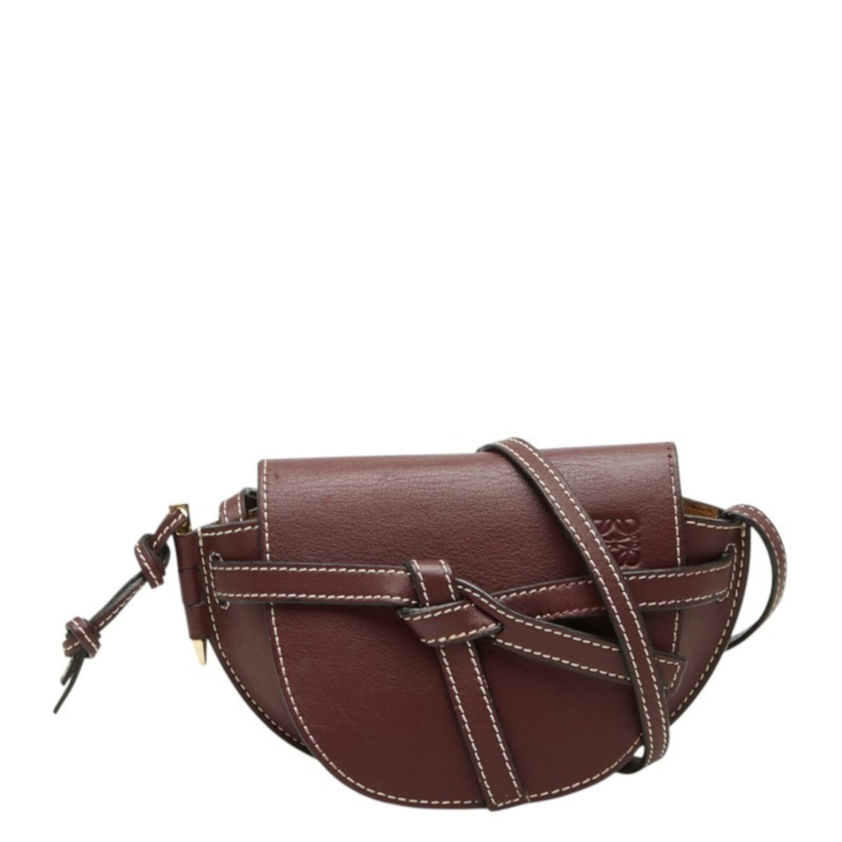 Loewe Bordeaux Leather Shoulder Bag (Pre-Owned)