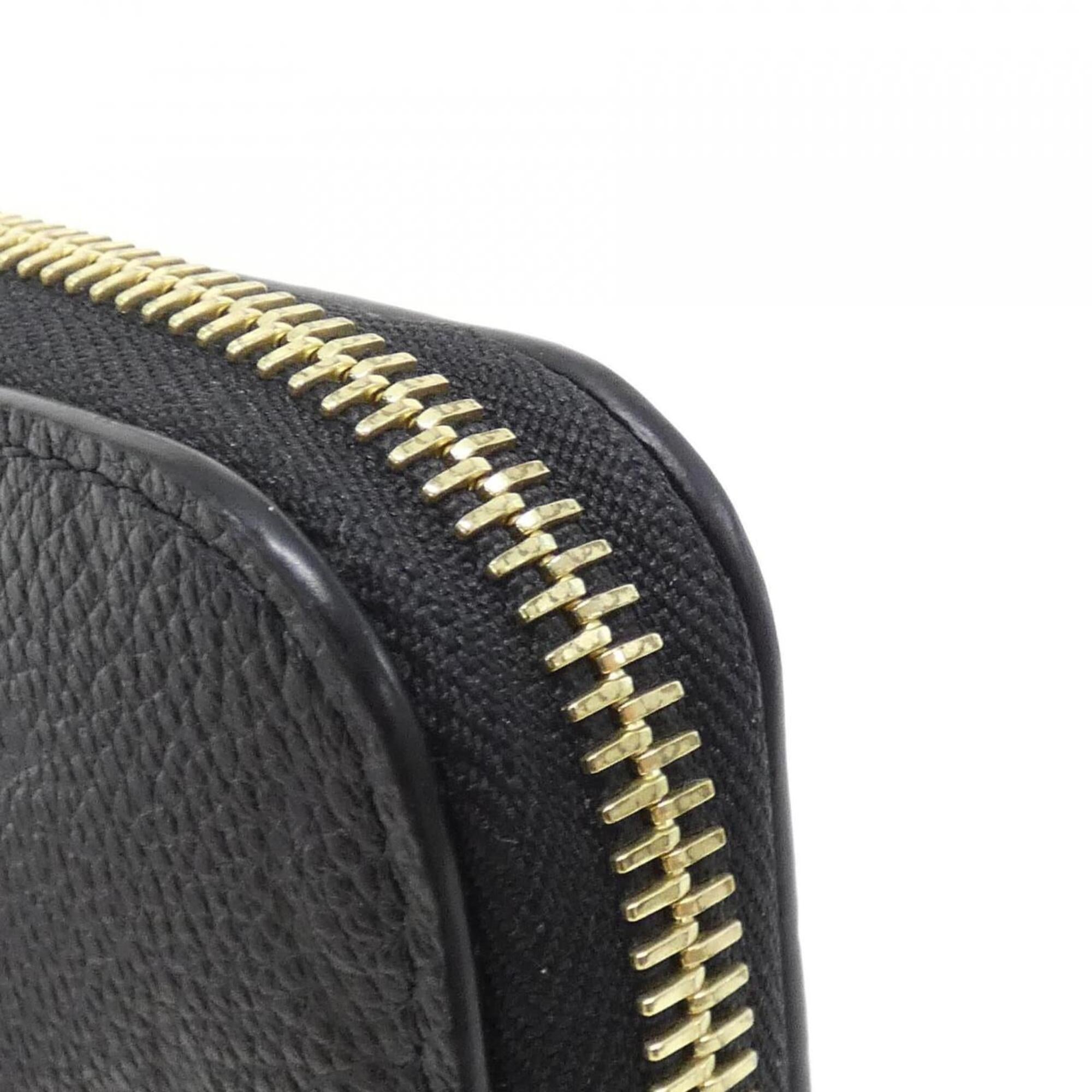 Louis Vuitton Black Leather Long Wallet (Bi-Fold) (Pre-Owned)
