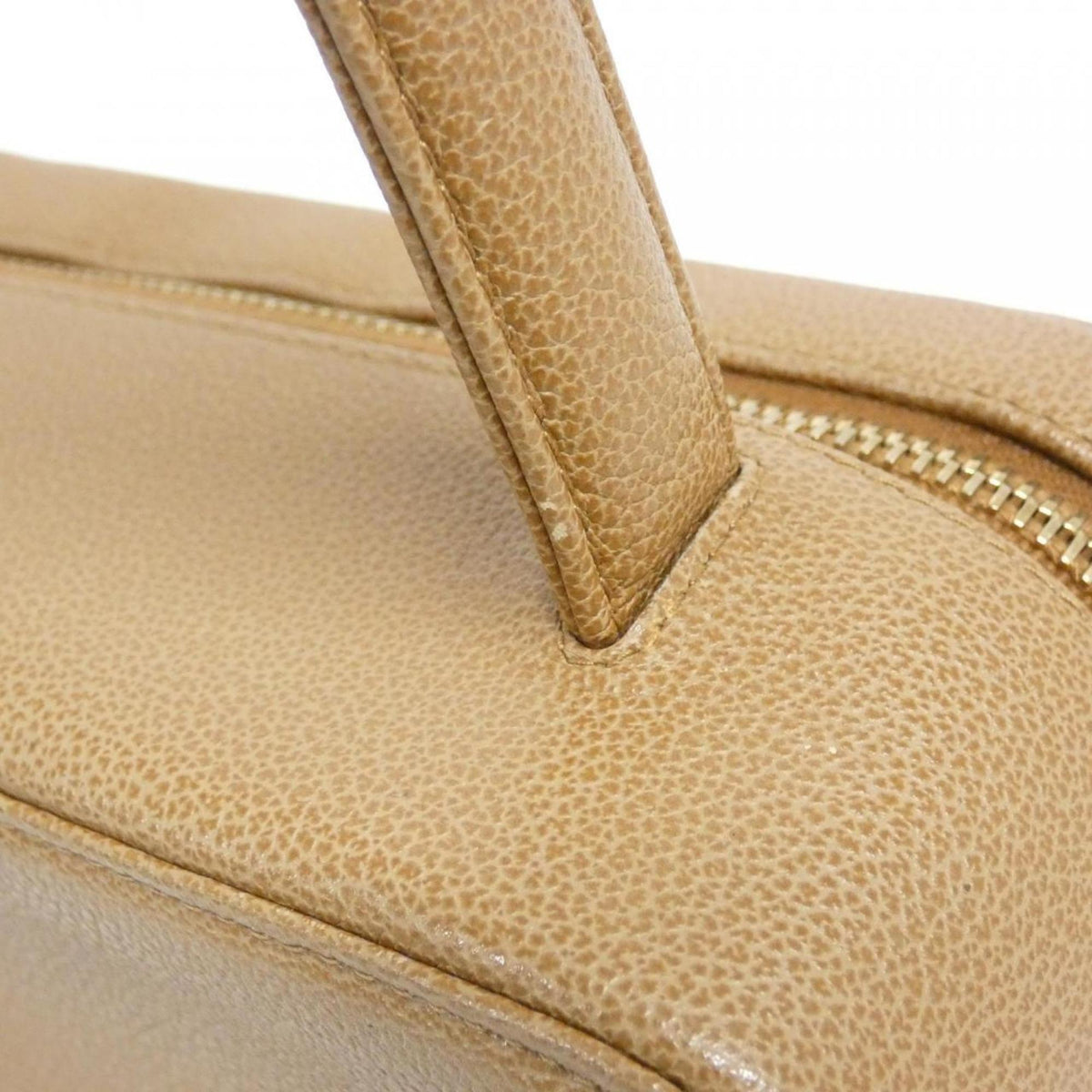 Chanel Beige Leather Handbag (Pre-Owned)