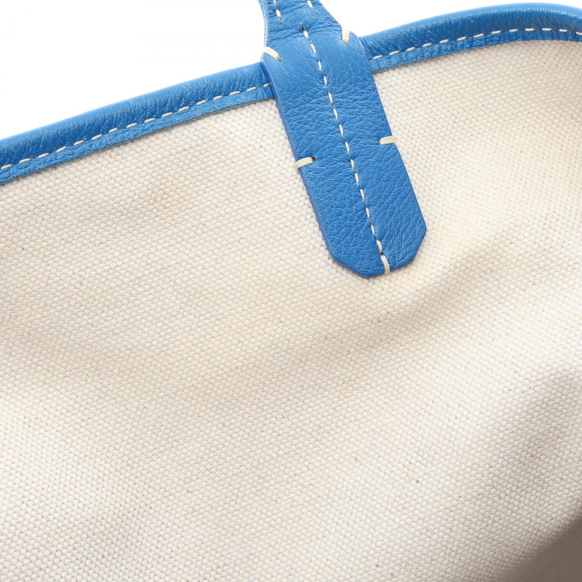 Goyard Blue Multi-Color Coated Canvas Leather Handbag Pouch Tote Bag (Pre-Owned)