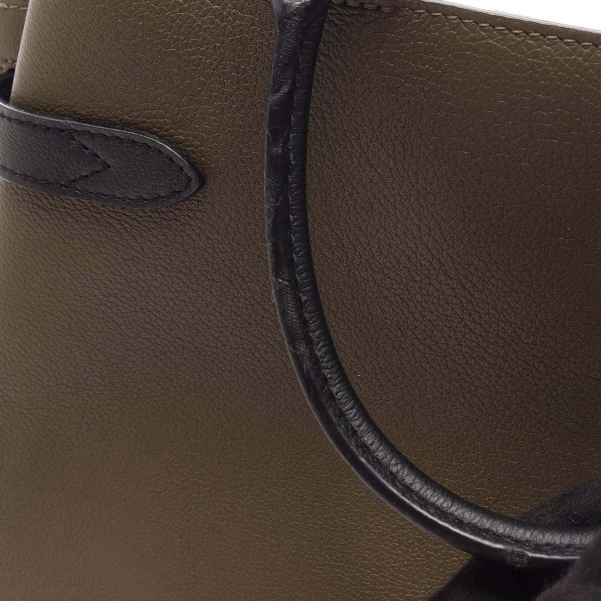 Louis Vuitton Black Khaki Noir Leather Handbag (Pre-Owned)
