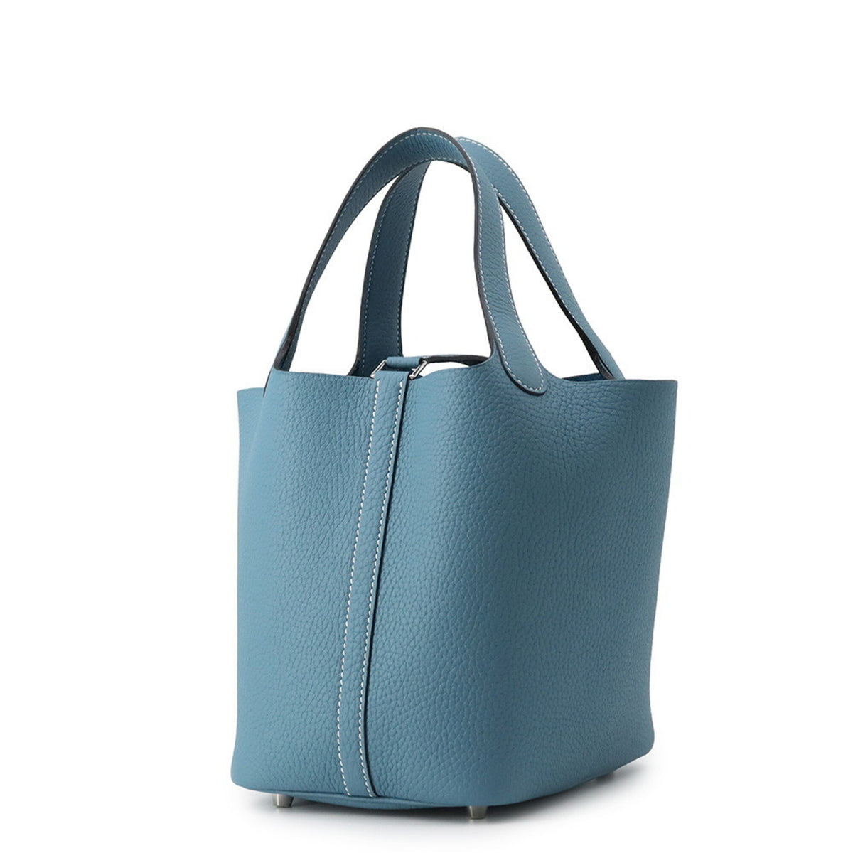Hermes Blue Taurillon Clemence Leather Tote Bag (Pre-Owned)