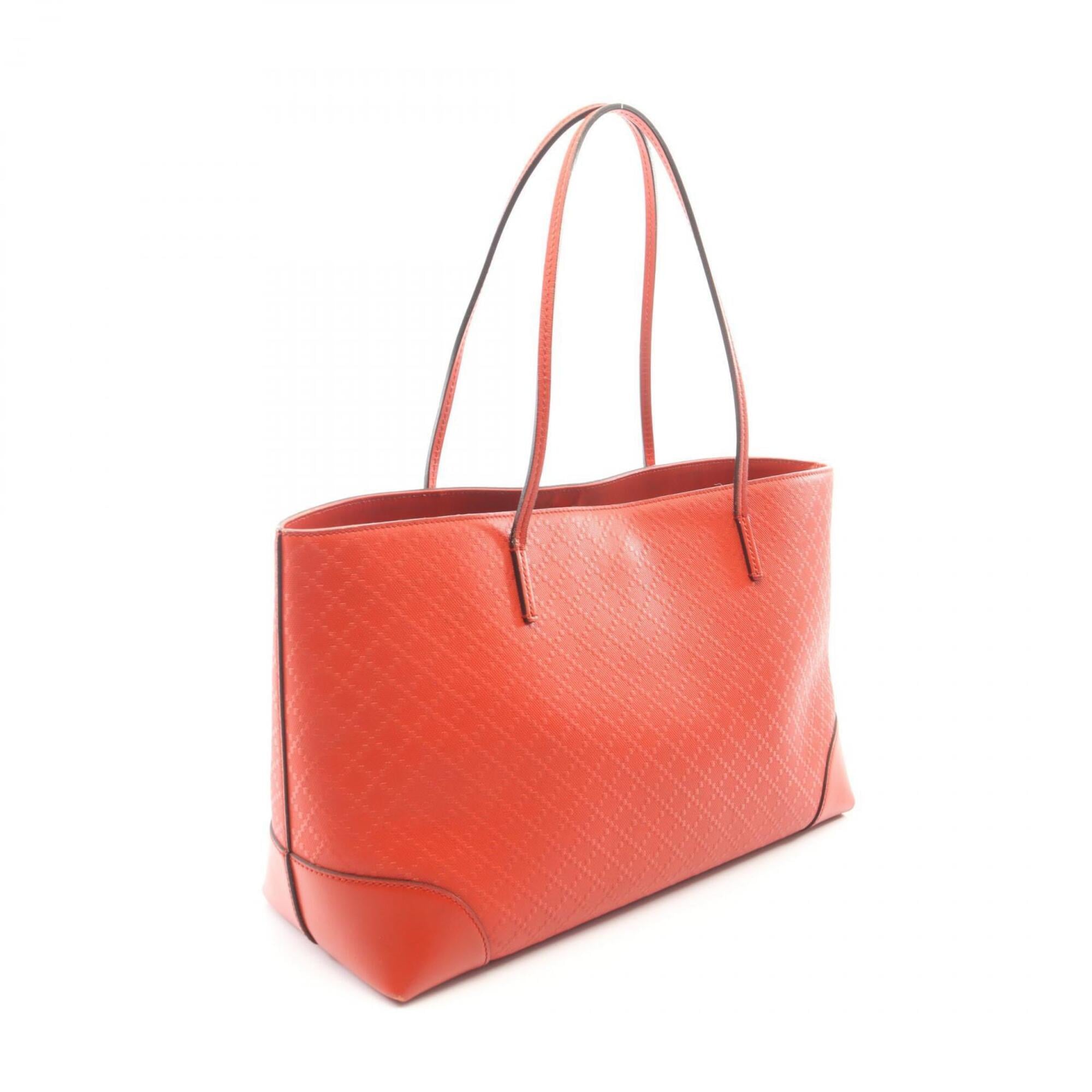 Gucci Red Color Leather Handbag Tote Bag (Pre-Owned)