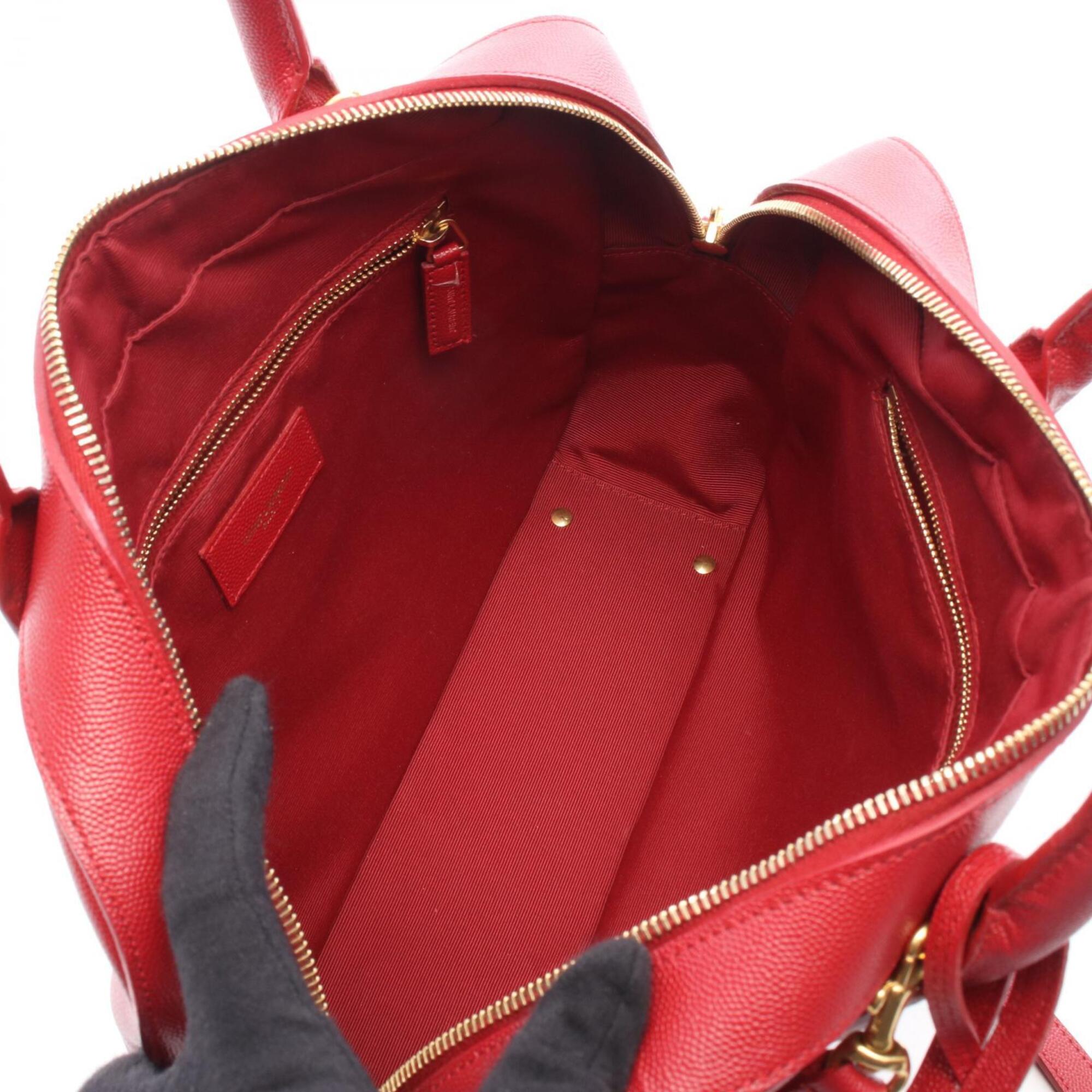 Yves Saint Laurent Red Color Leather Handbag (Pre-Owned)