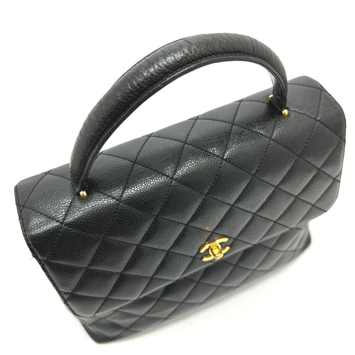 Chanel Black Leather Handbag (Pre-Owned)