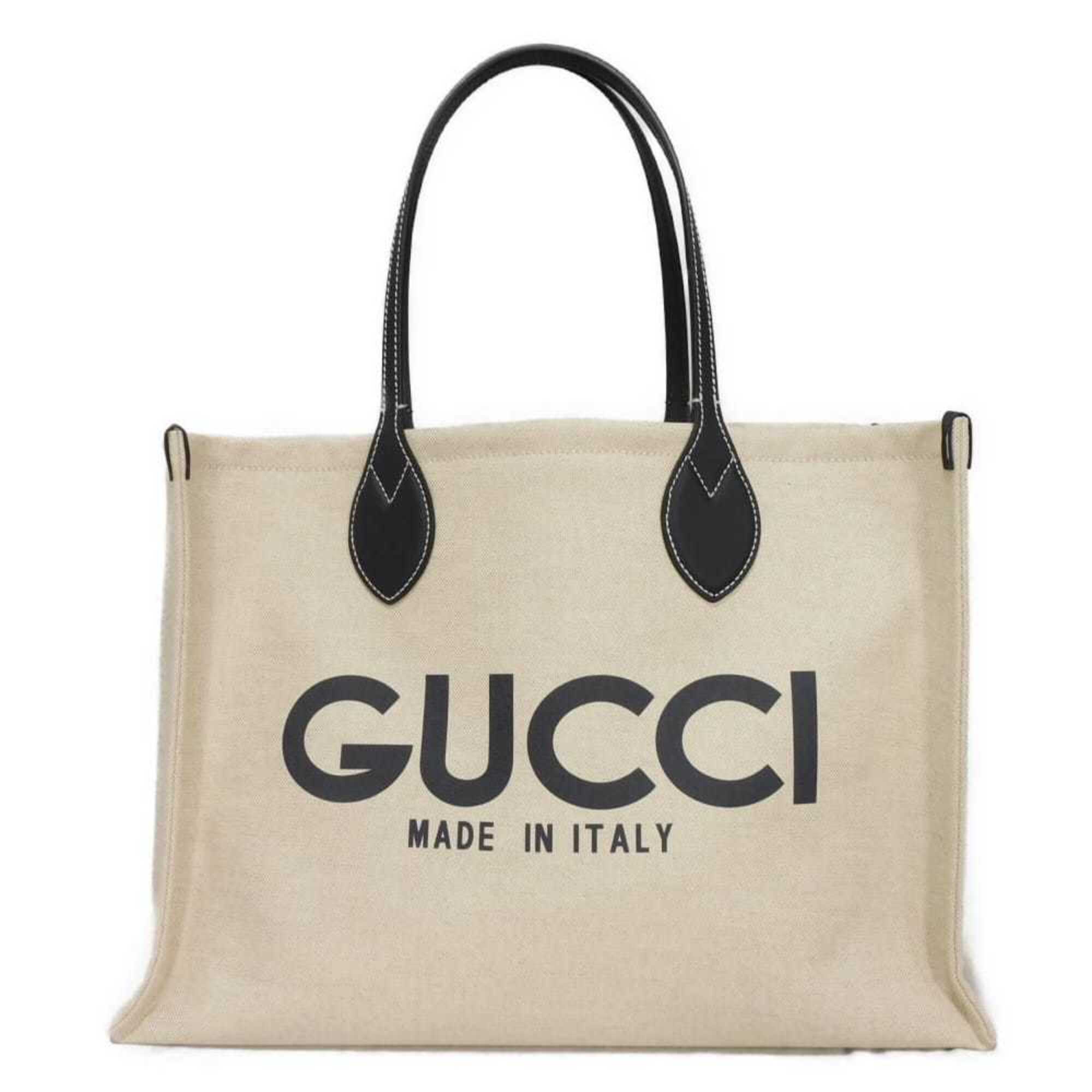 Gucci White Cotton Tote Bag (Pre-Owned)
