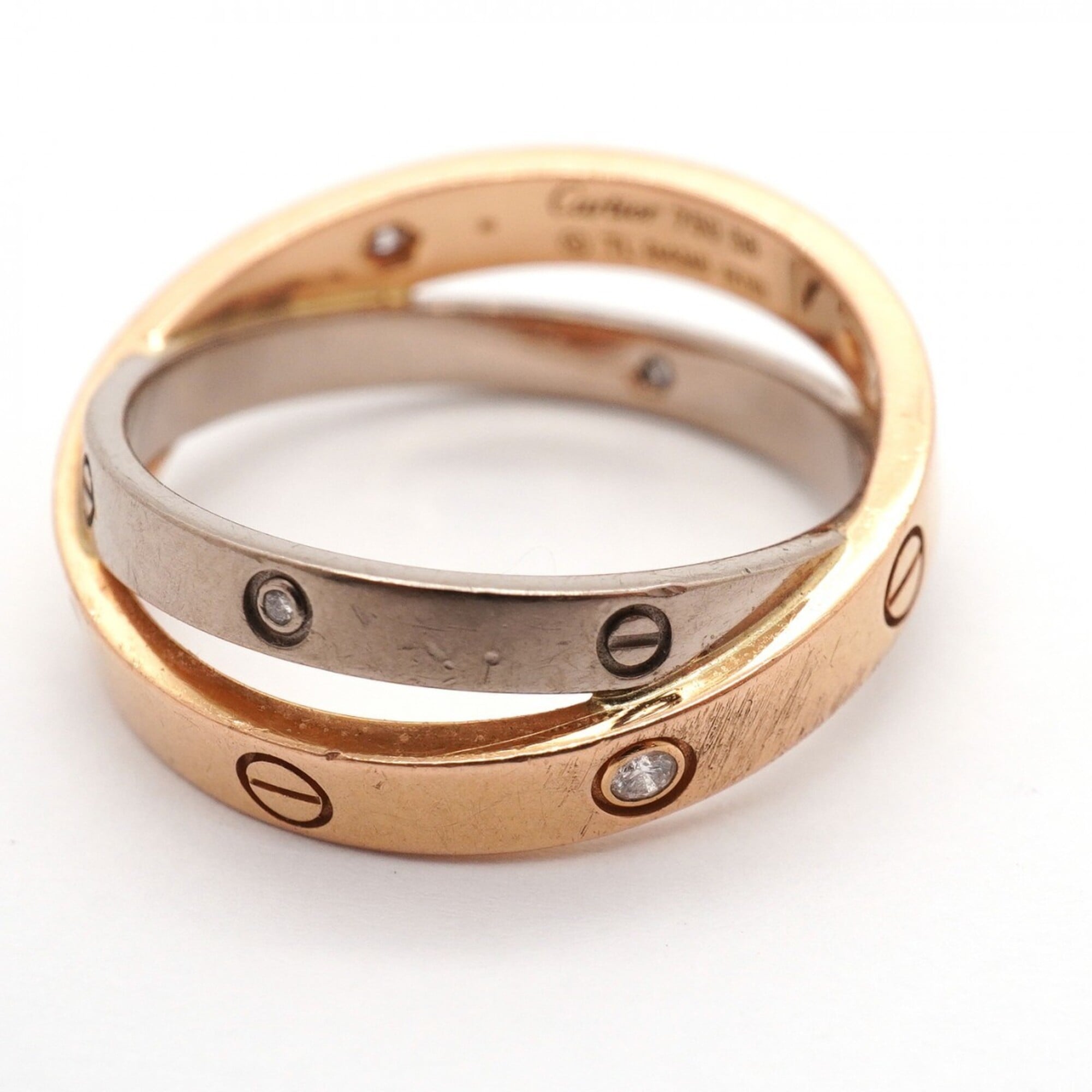 Cartier Pink Gold (18K) White Gold (18K) Band Ring (Pre-Owned)