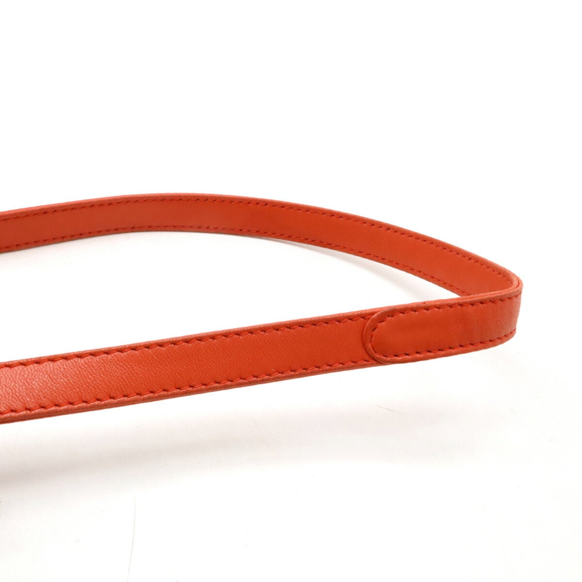 Loewe Orange Red Leather Pochette Shoulder Bag (Pre-Owned)