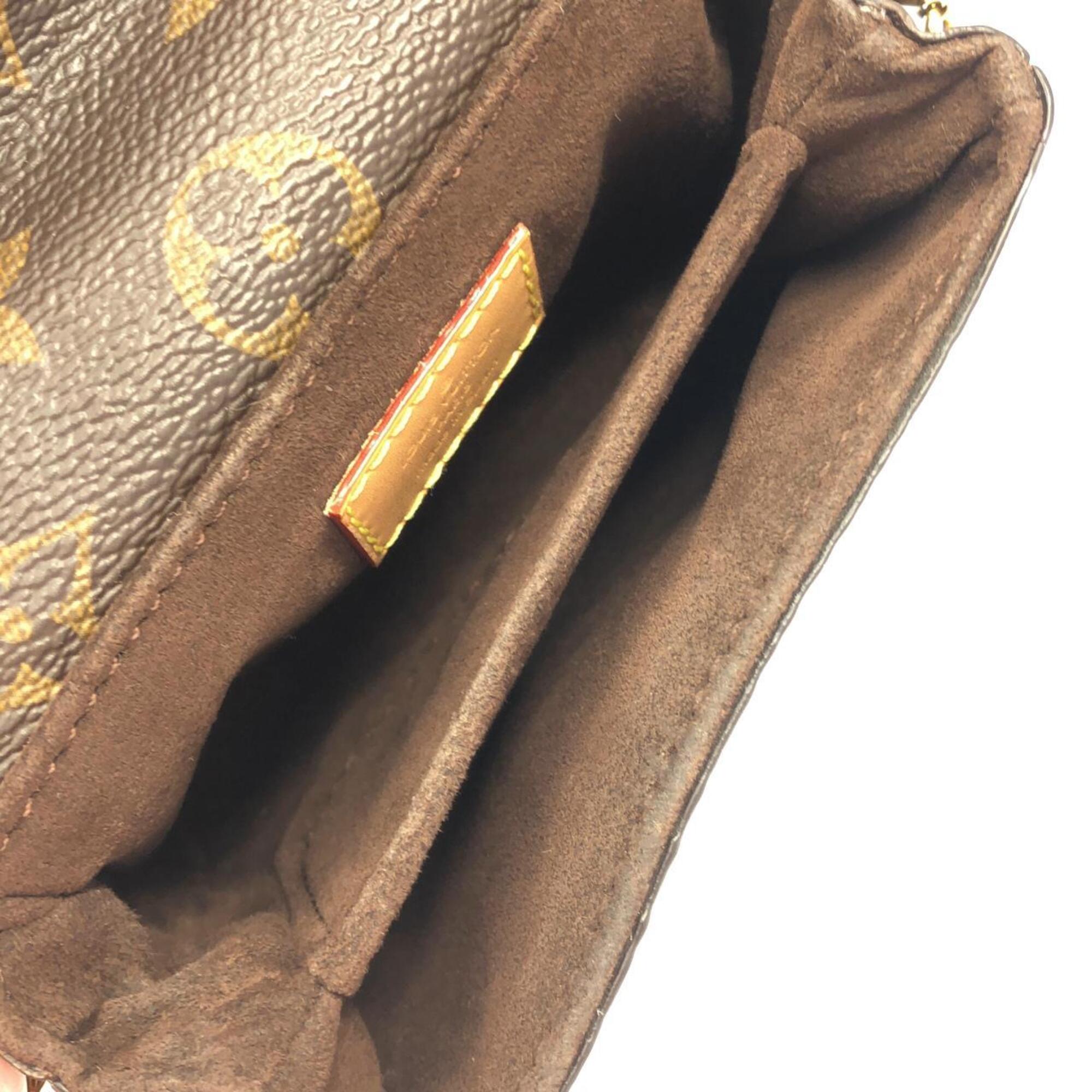 Louis Vuitton Monogram Marron Coated Canvas Shoulder Bag (Pre-Owned)