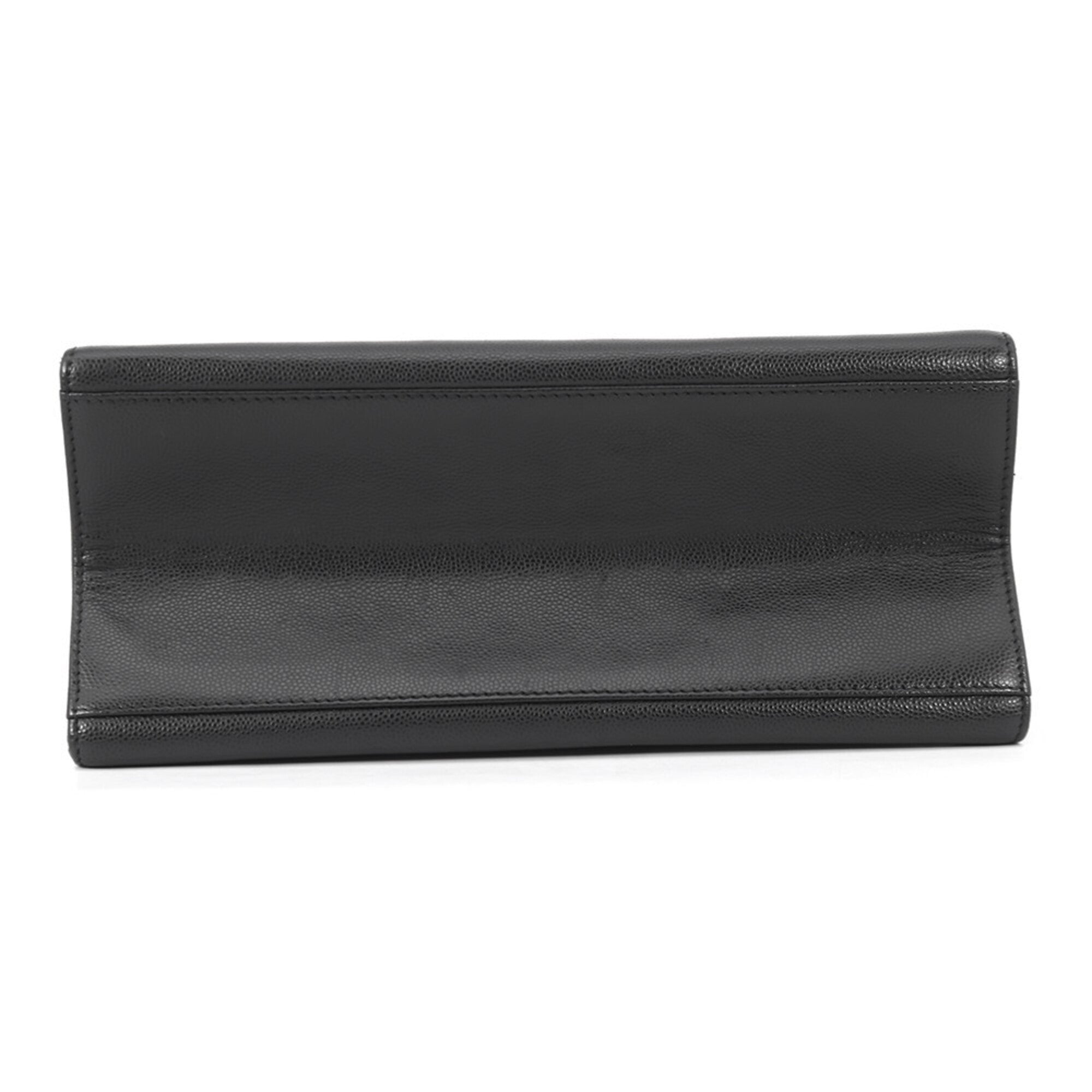 Chanel Black Grained Calfskin Handbag Shoulder Bag (Pre-Owned)