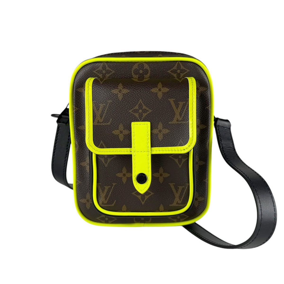 Louis Vuitton Brown Monogram Macassar Yellow Monogram Shoulder Bag (Pre-Owned)
