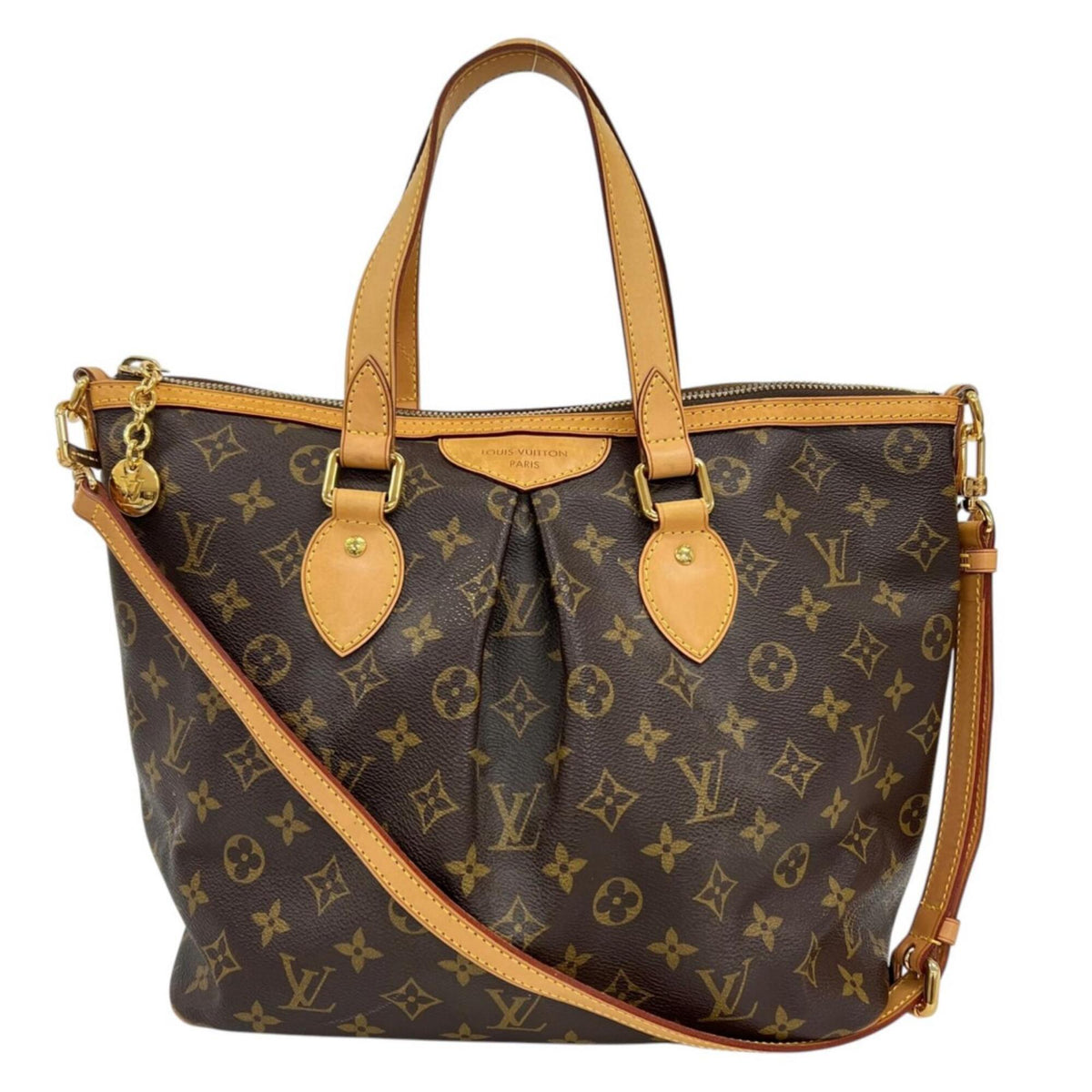 Louis Vuitton Brown Monogram Leather Handbag Shoulder Bag (Pre-Owned)