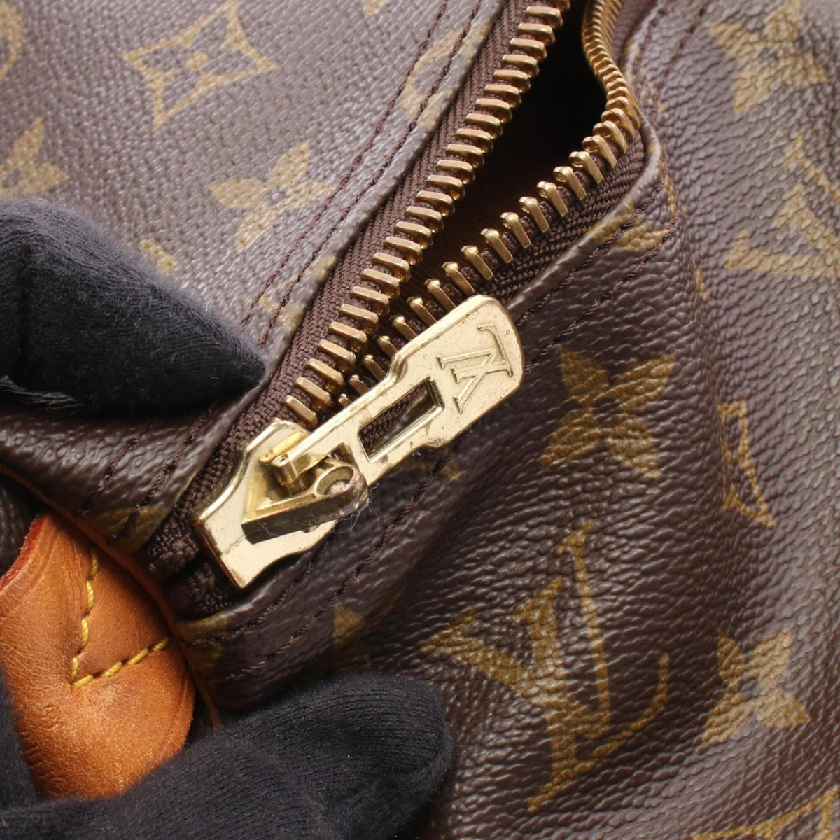 Louis Vuitton Monogram Brown Coated Canvas Leather Boston Bag (Pre-Owned)