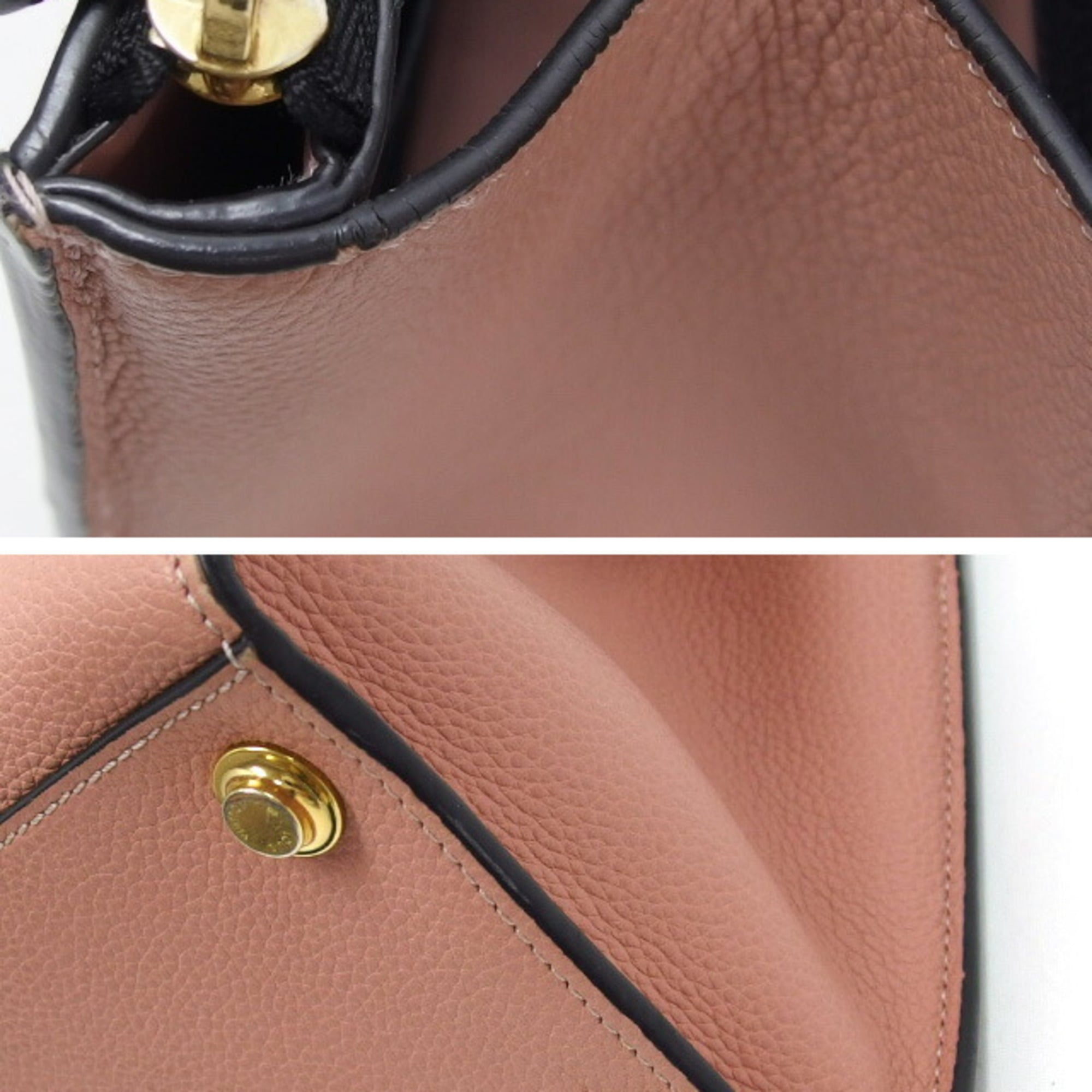 Louis Vuitton Magnolia Noir Leather Handbag Shoulder Bag (Pre-Owned)