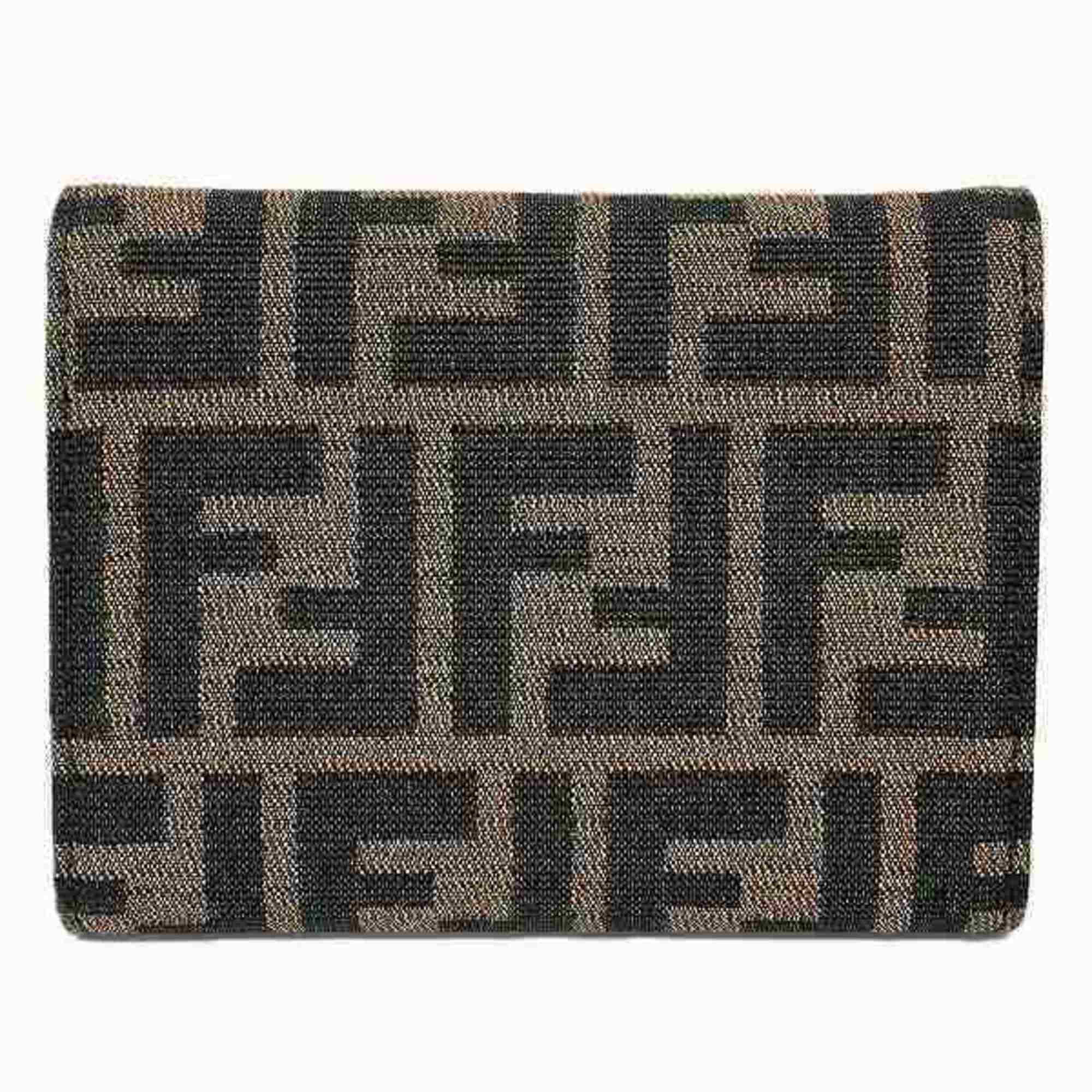 Fendi Brown Canvas Leather Wallet (Bi-Fold) (Pre-Owned)