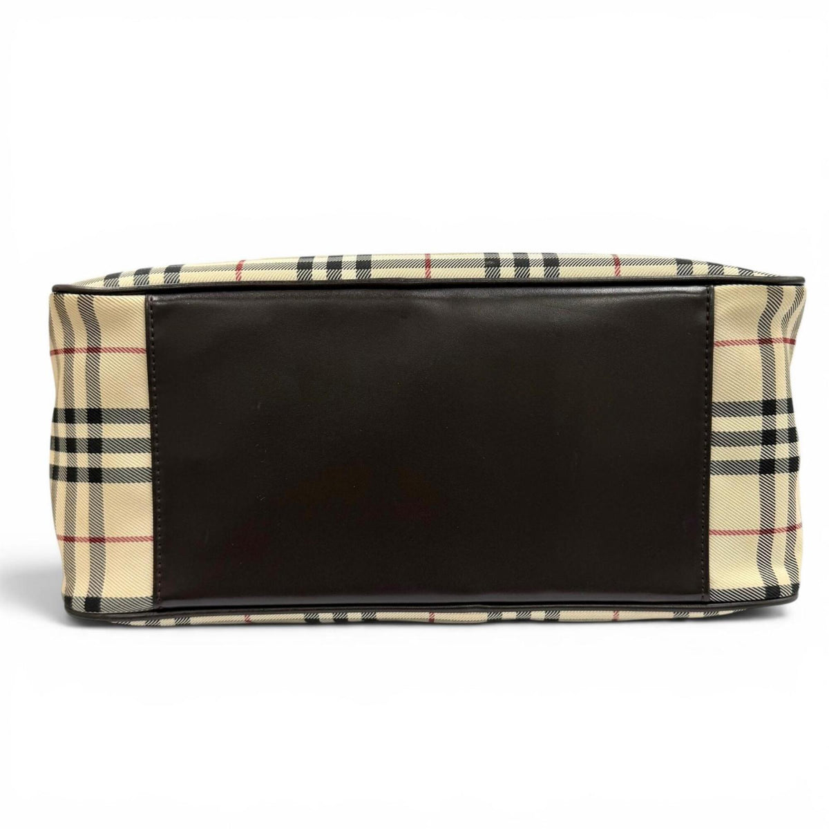 Burberry Beige Brown Leather Handbag (Pre-Owned)