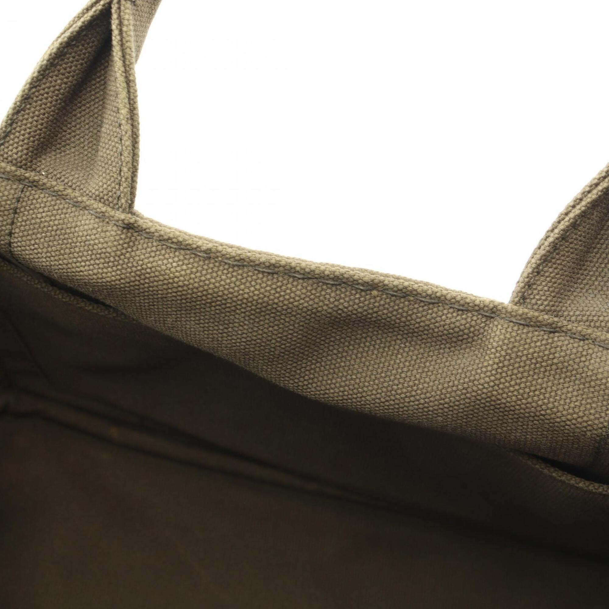 Prada Khaki Canvas Handbag Tote Bag (Pre-Owned)
