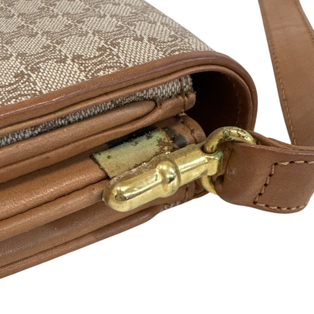 Celine Beige Brown Pvc Pochette Shoulder Bag (Pre-Owned)