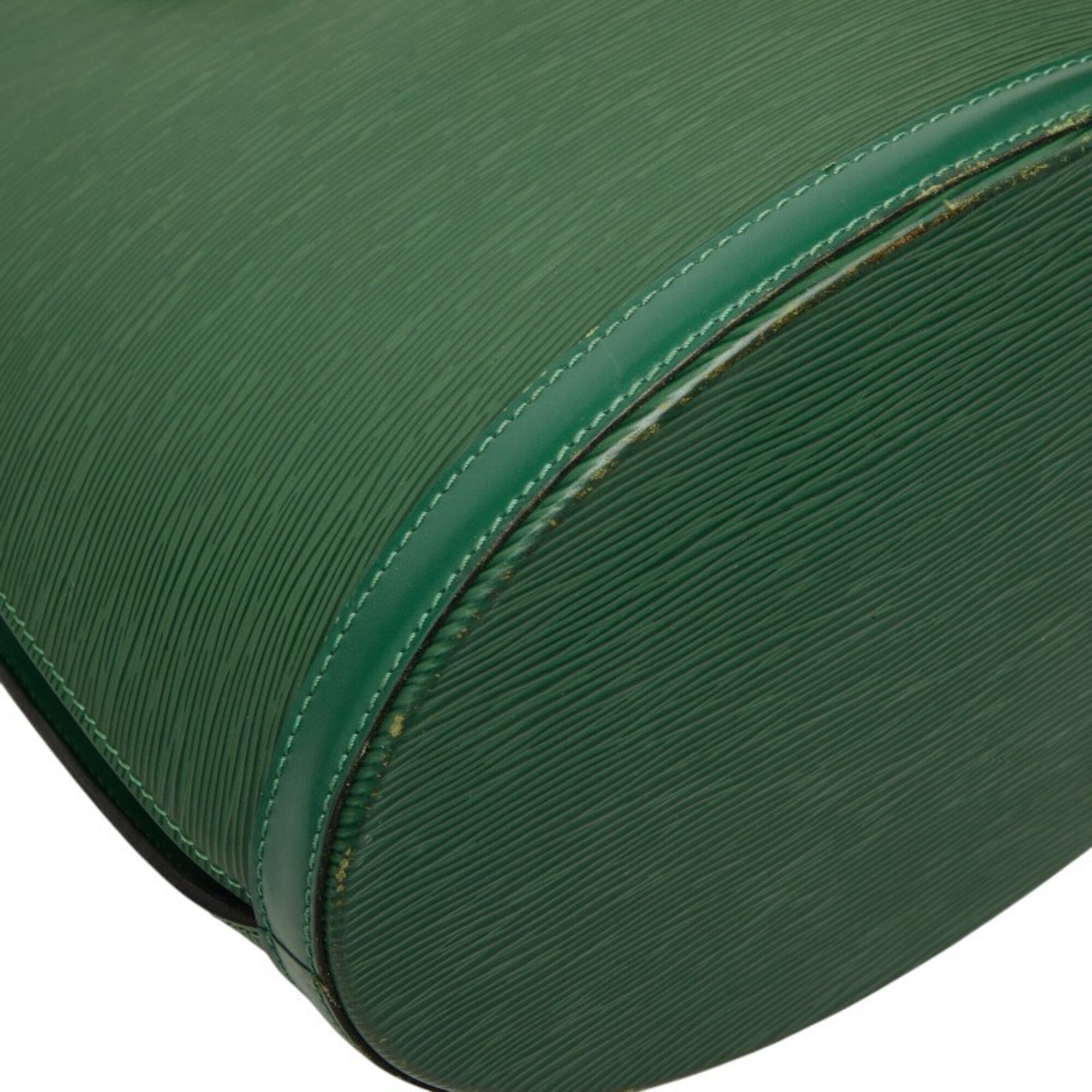 Louis Vuitton Borneo Green Leather Shoulder Bag (Pre-Owned)