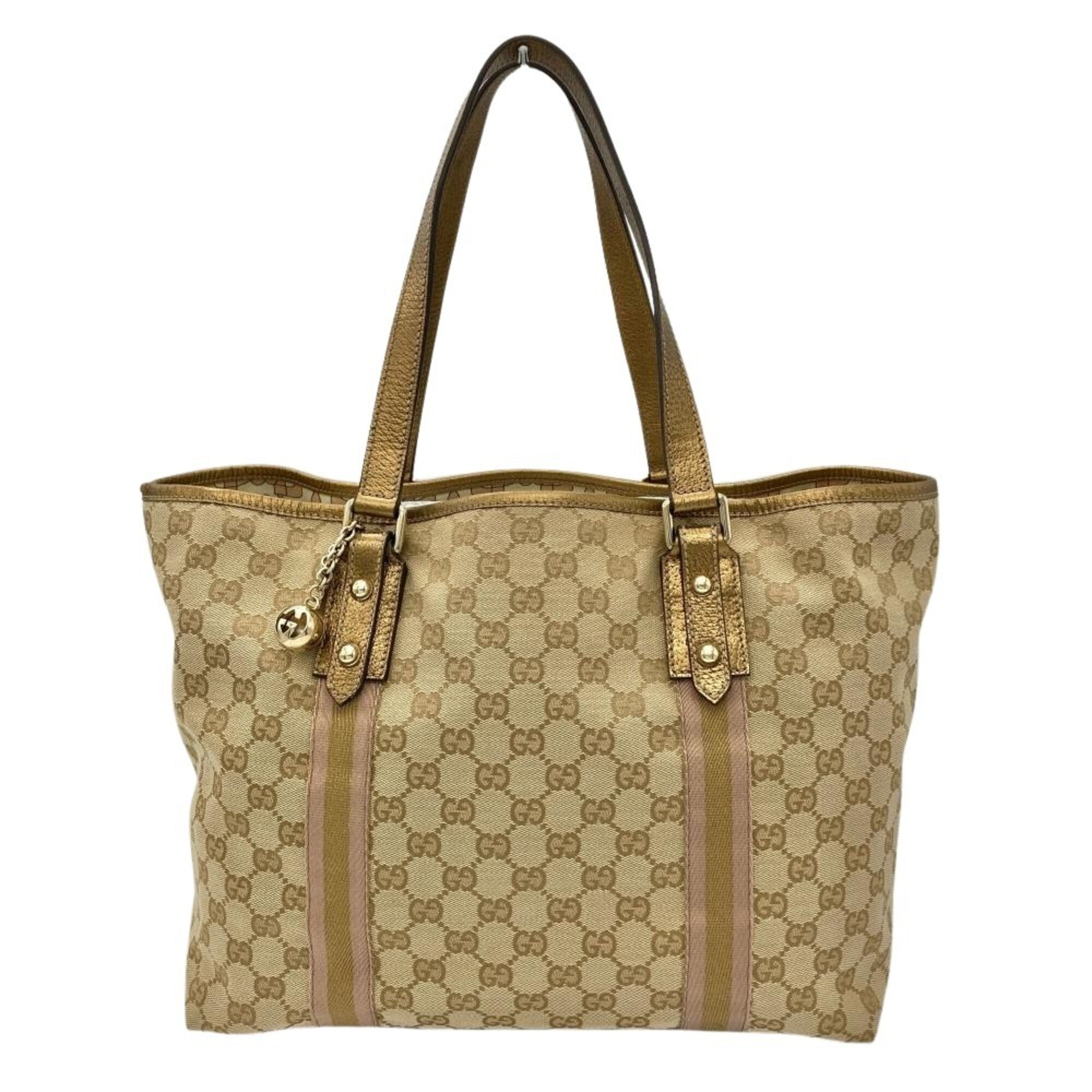 Gucci Beige Gg Canvas Tote Bag (Pre-Owned)