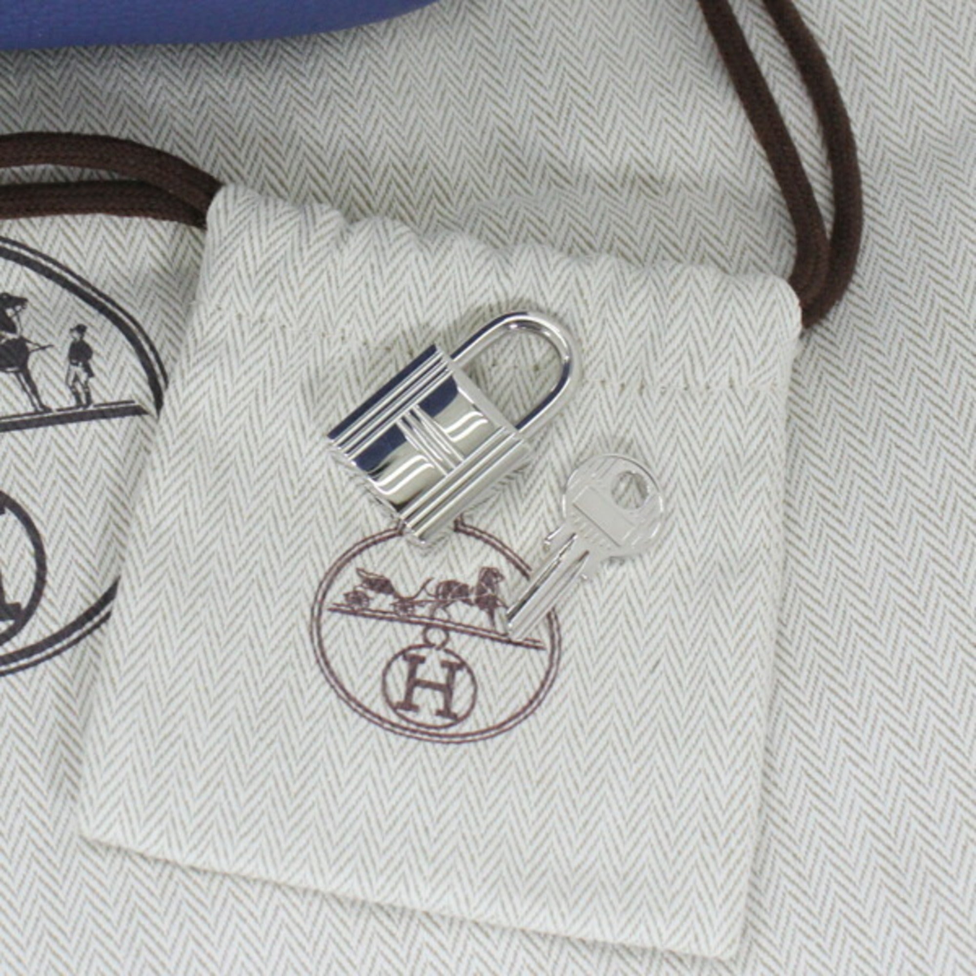 Hermes Bleu Saphir Taurillon Clemence Leather Handbag Tote Bag (Pre-Owned)