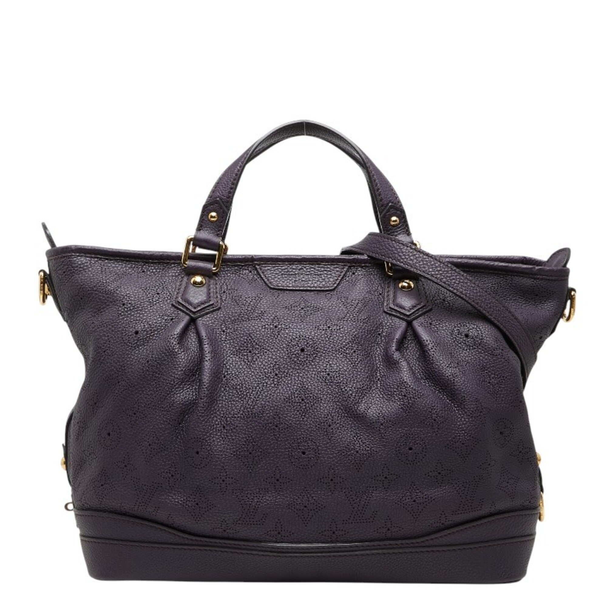 Louis Vuitton Purple Leather Handbag Shoulder Bag (Pre-Owned)
