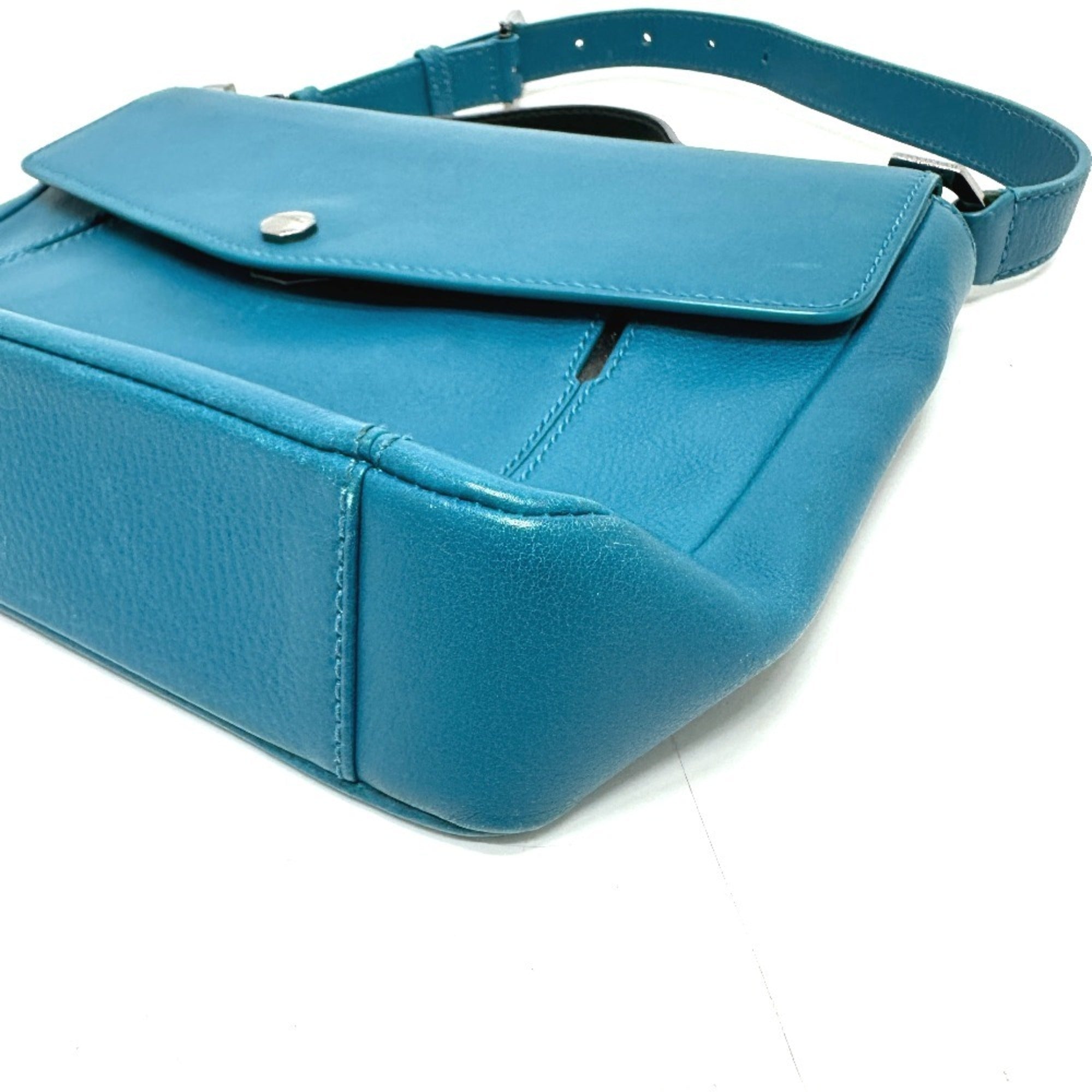 Bvlgari Blue Turquoise Leather Handbag (Pre-Owned)