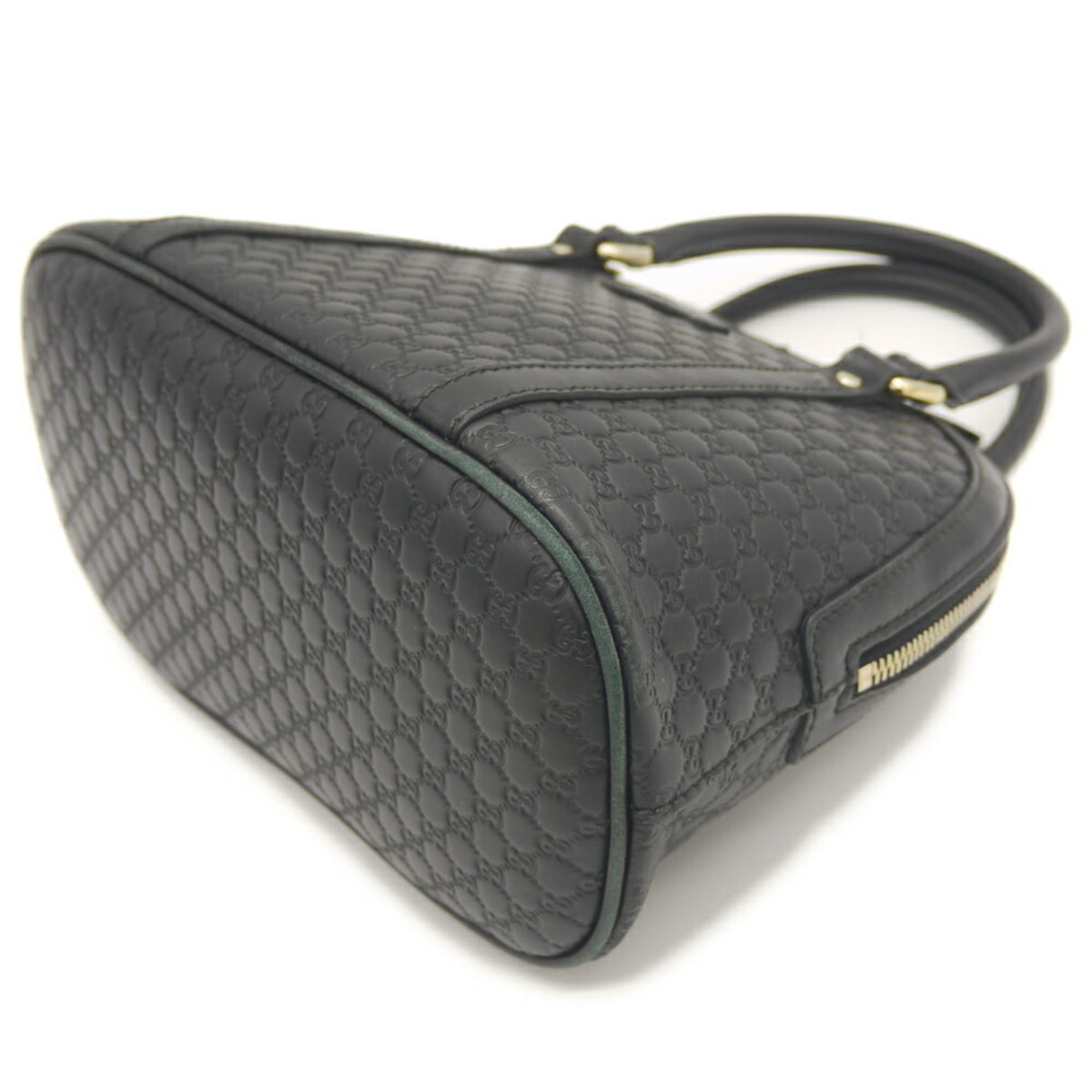 Gucci Black Micro Gg Leather Handbag Shoulder Bag (Pre-Owned)