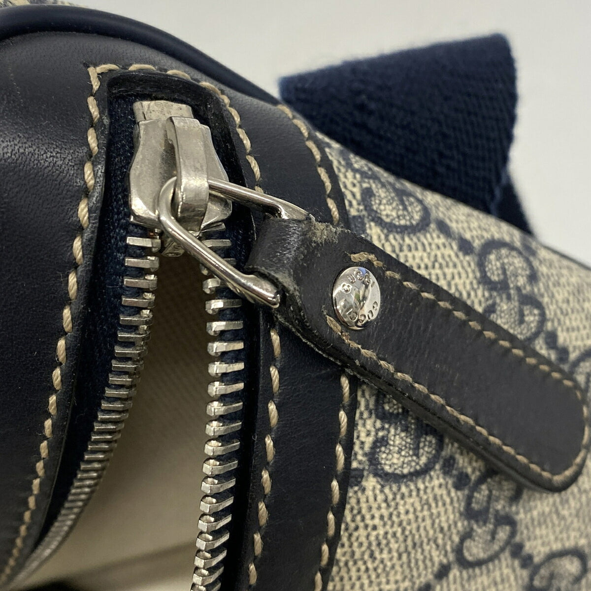 Gucci Brown Navy Pvc Fanny Pack (Pre-Owned)