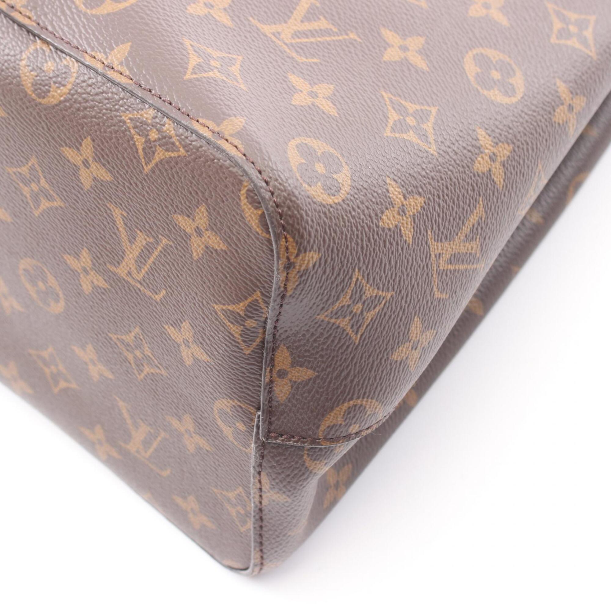 Louis Vuitton Black Brown Noir Coated Canvas Leather Handbag Shoulder Bag (Pre-Owned)