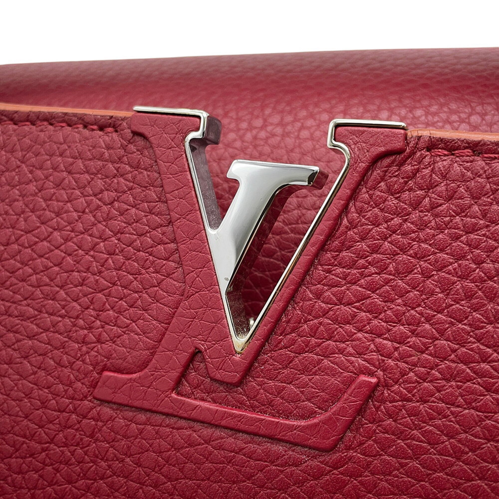 Louis Vuitton Bordeaux Salmon Pink Leather Handbag (Pre-Owned)