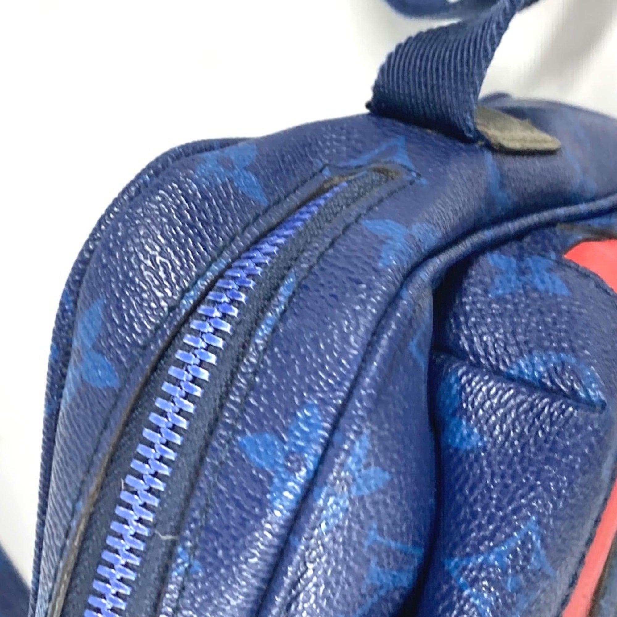 Louis Vuitton Blue Green Red Color Monogram Canvas Shoulder Bag (Pre-Owned)