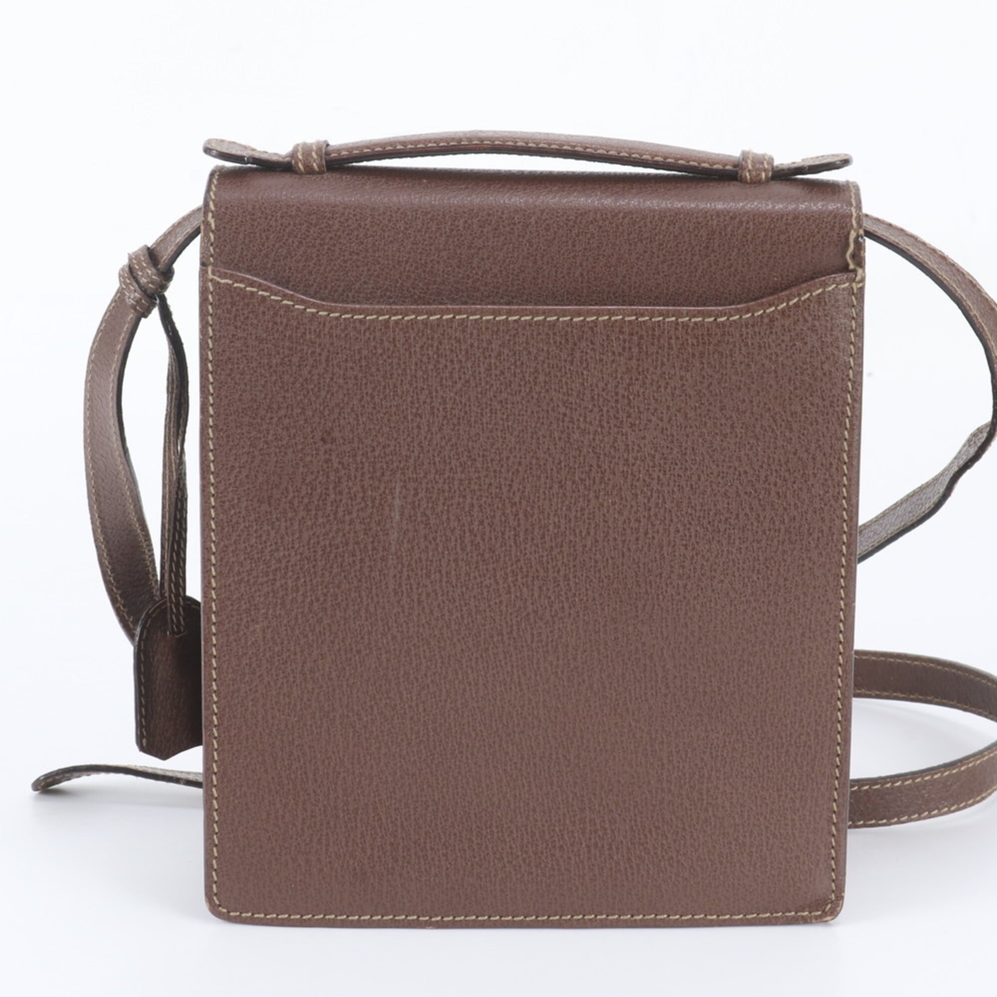 Gucci Brown Leather Crossbody Bag Handbag Shoulder Bag (Pre-Owned)