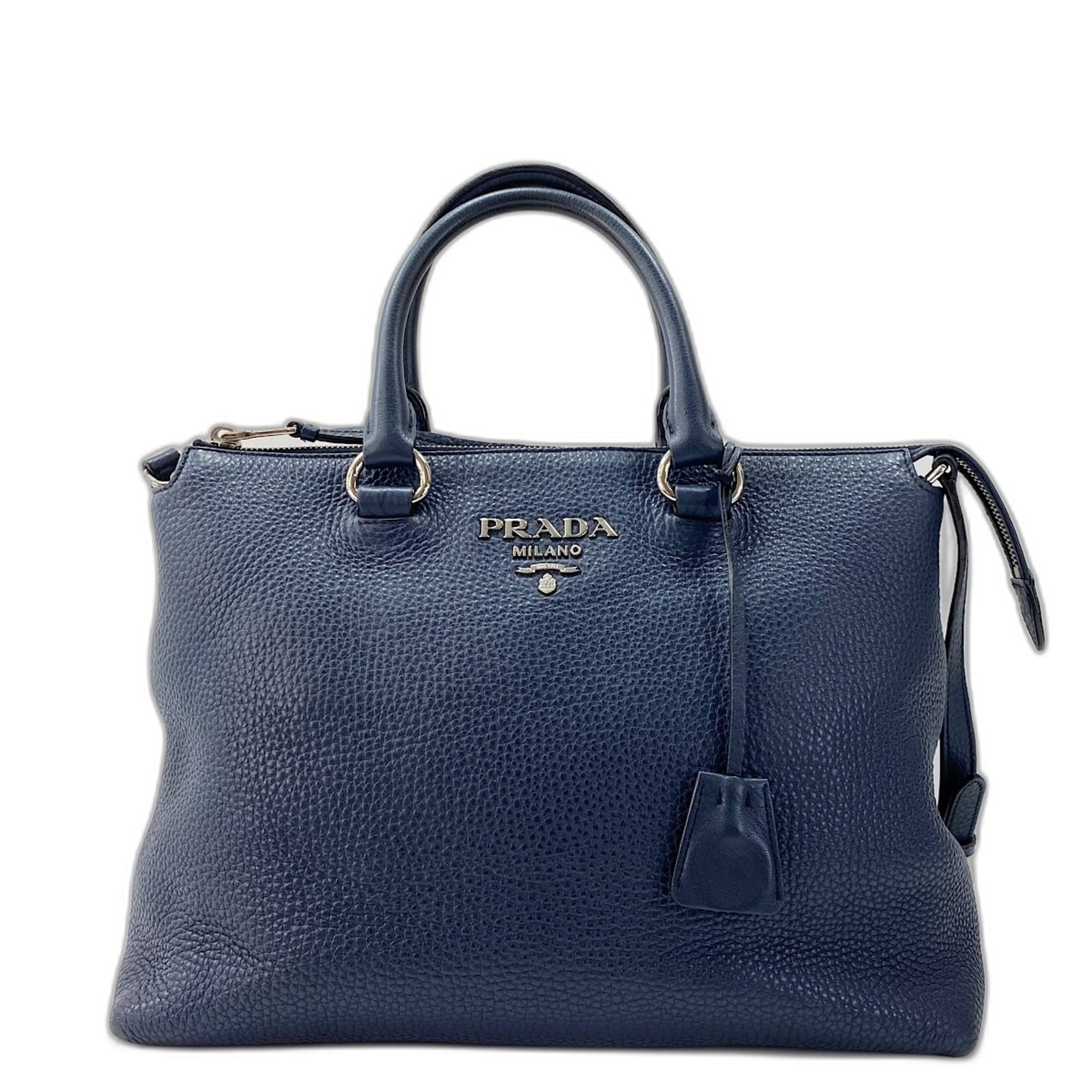 Prada Navy Handbag Shoulder Bag (Pre-Owned)