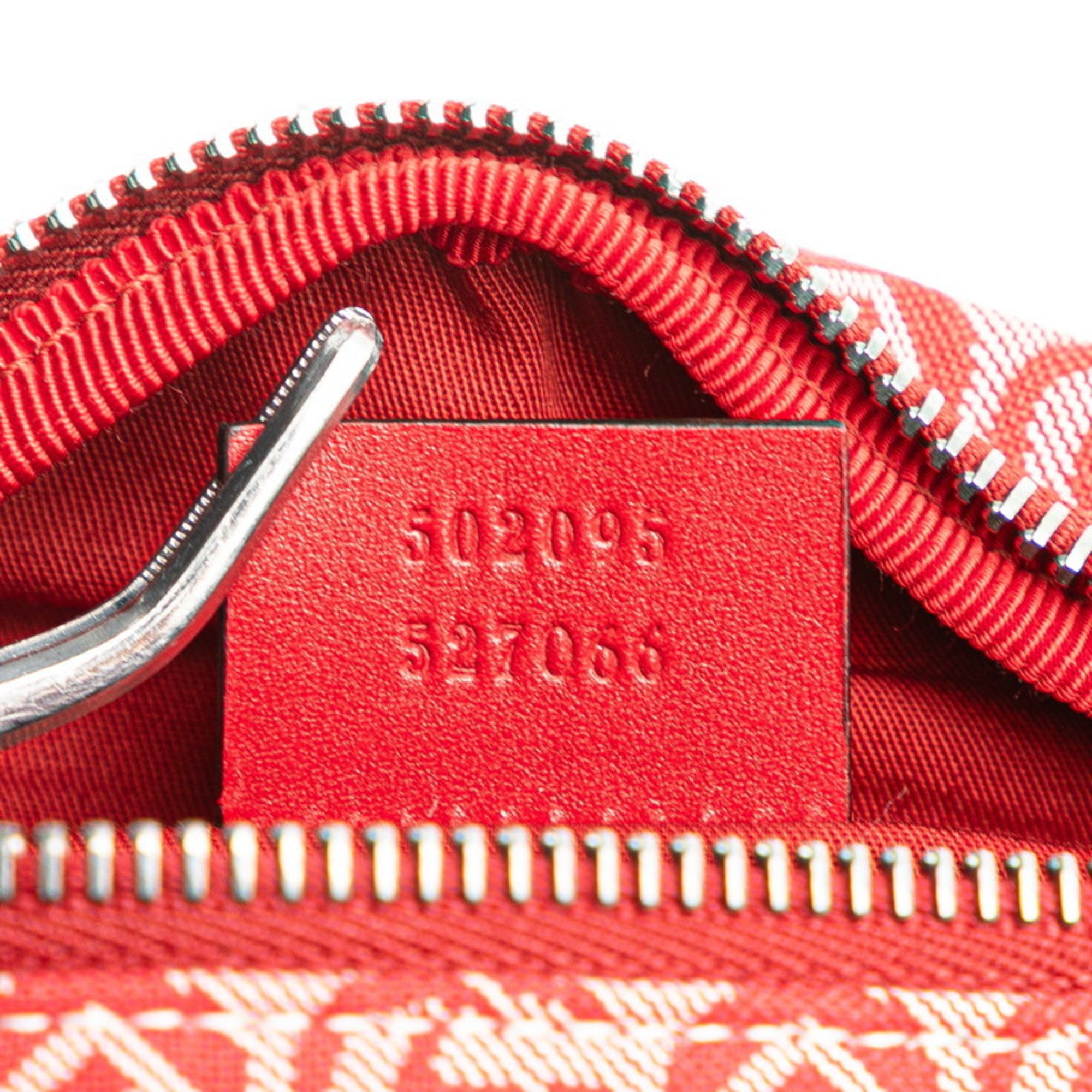 Gucci Red Color Canvas Fanny Pack (Pre-Owned)