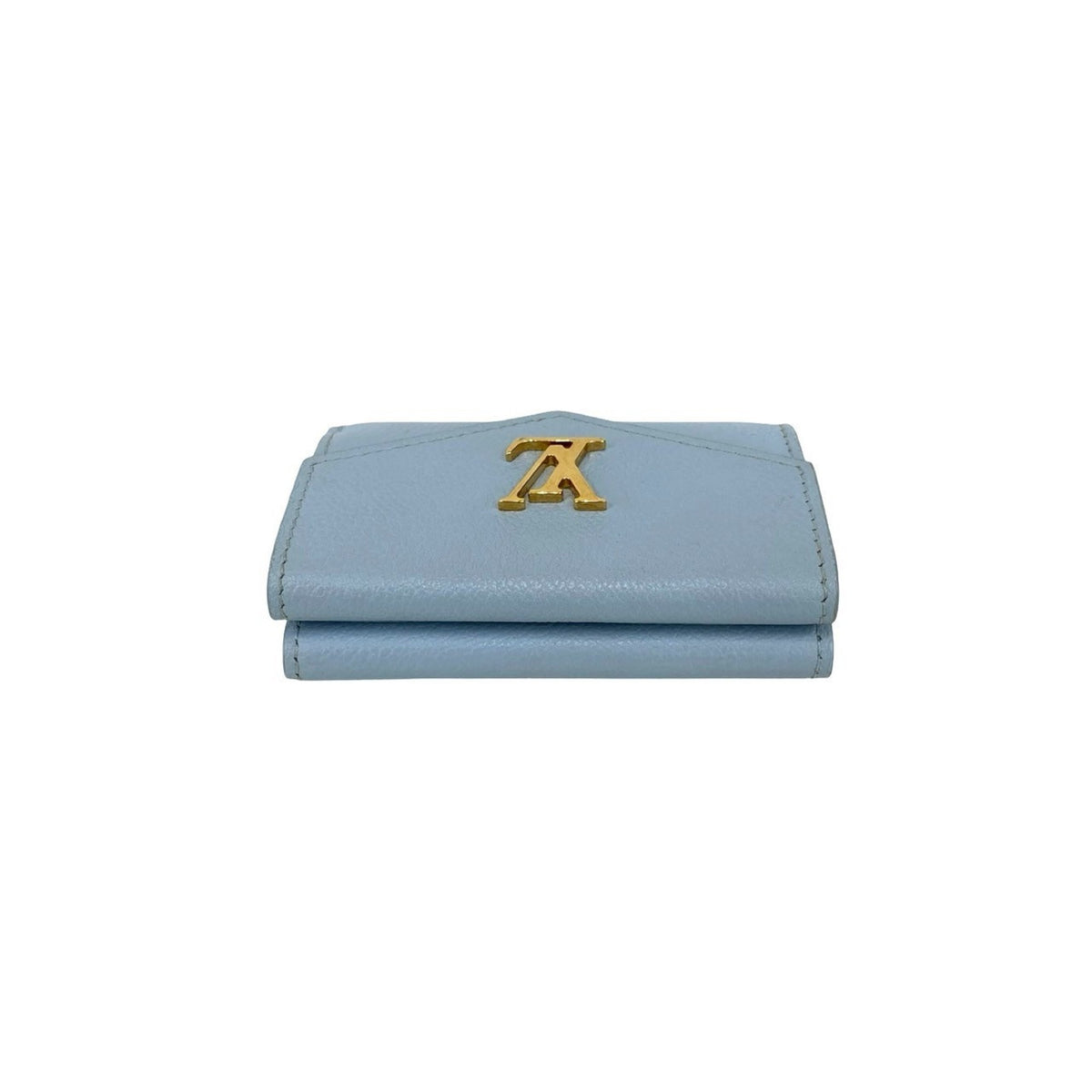 Louis Vuitton Blue Leather Wallet (Tri-Fold) (Pre-Owned)