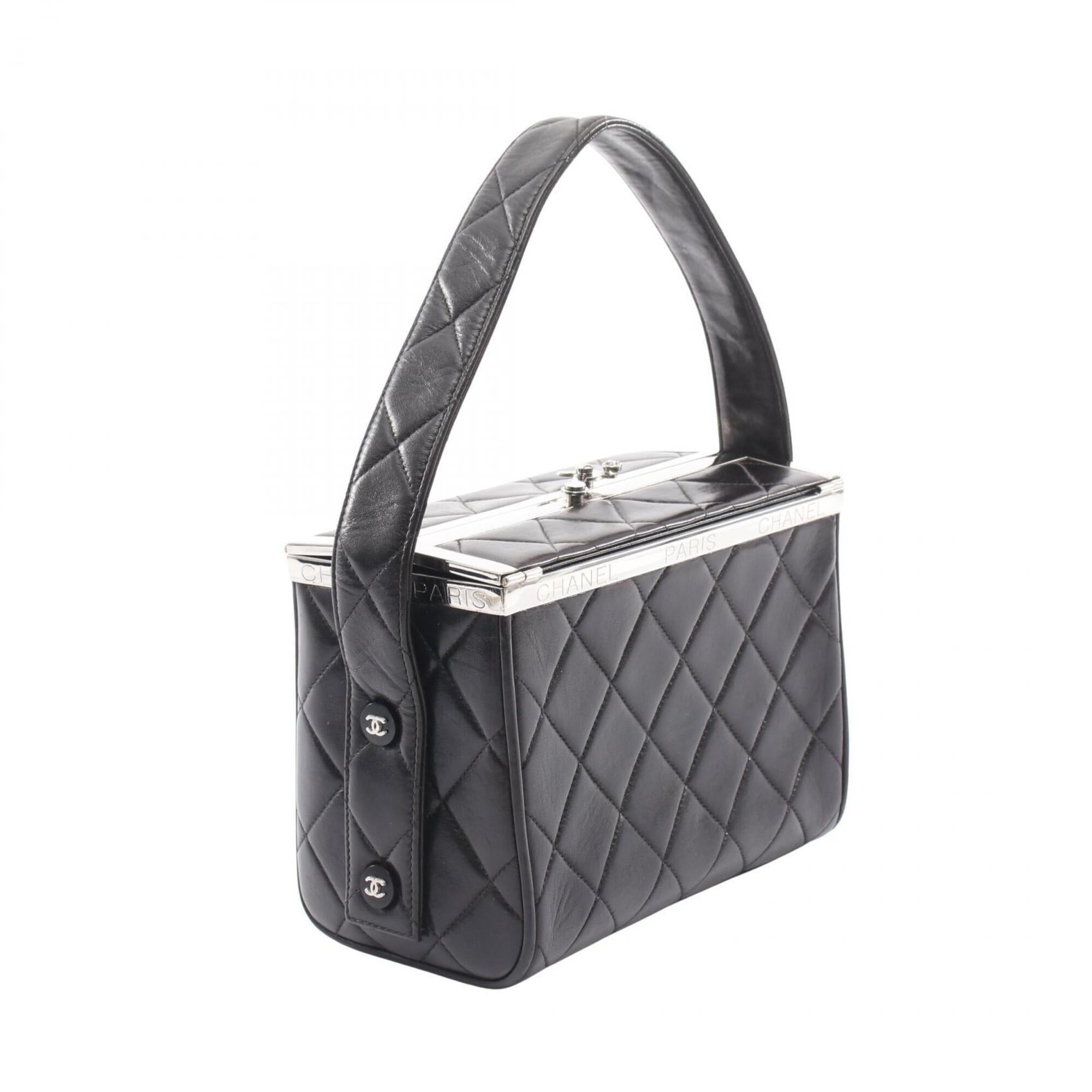 Chanel Black Leather Handbag (Pre-Owned)