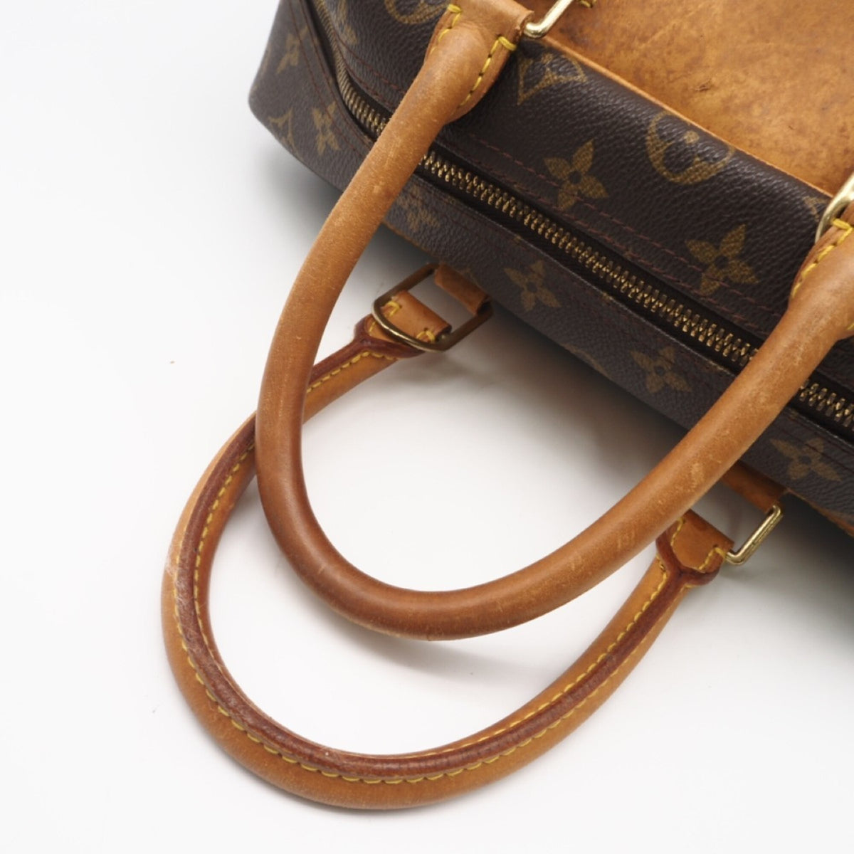 Louis Vuitton Monogram Black Coated Canvas Leather Handbag (Pre-Owned)