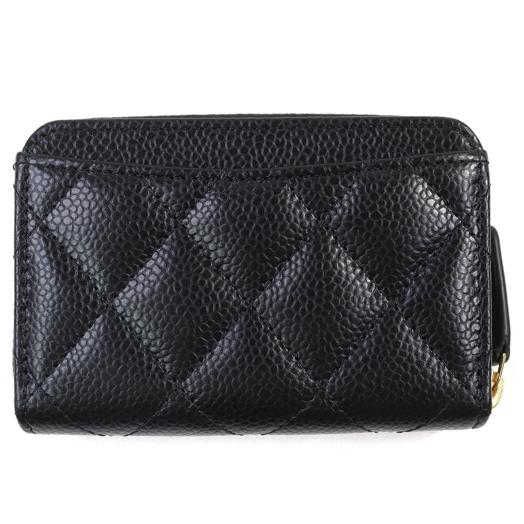 Chanel Black Grained Calfskin Coin Purse/Coin Case (Pre-Owned)