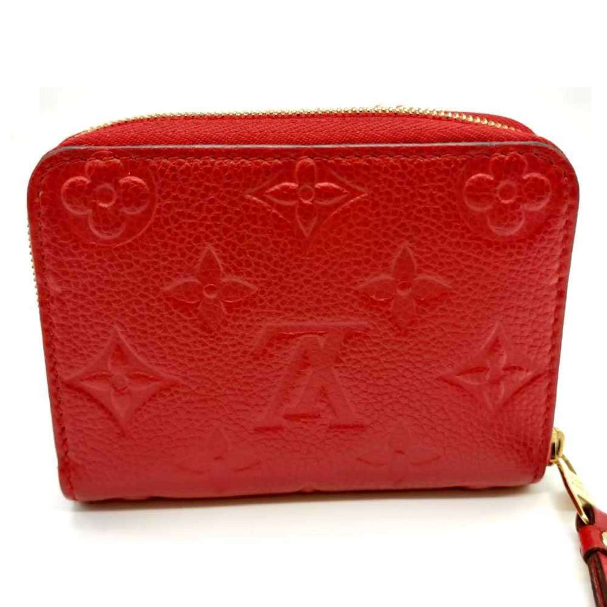 Louis Vuitton Monogram Empreinte Red Color Sacrlet Monogram Empreinte Coin Purse/Coin Case (Pre-Owned)